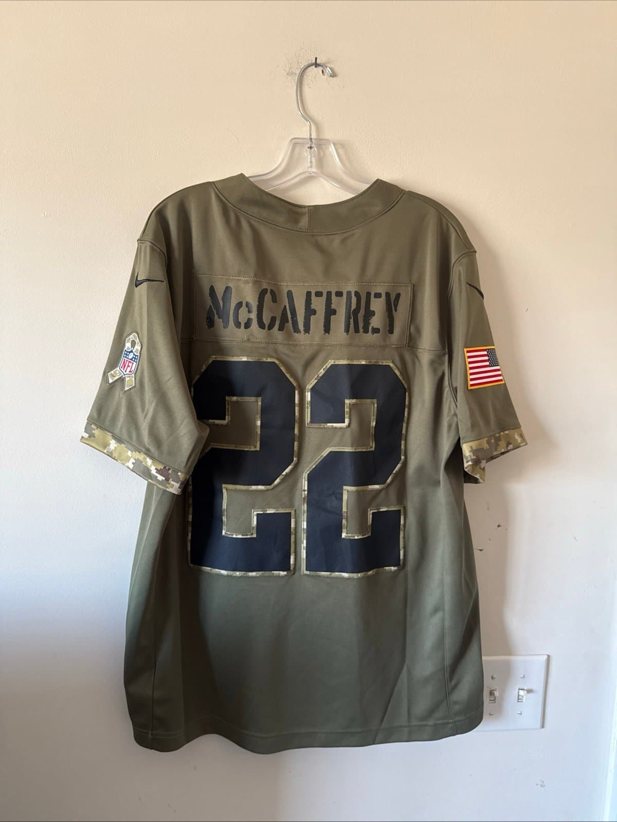 Men’s Nike Christian McCaffrey #22 Panthers Salute To Service Lmtd Jersey Sz L - Thumbnail 8