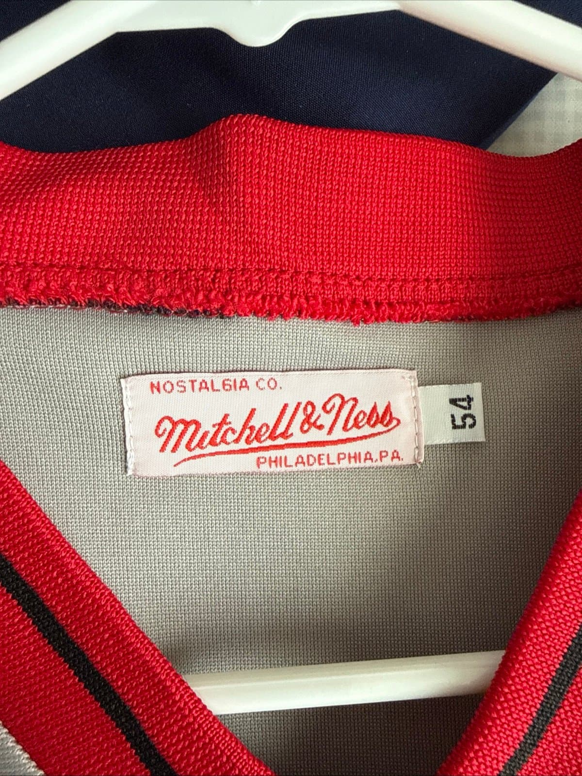 Men’s Mitchell & Ness Carlton Fisk #27 1975 Boston Red Sox Jersey Sz 54 - Gray - Thumbnail 4