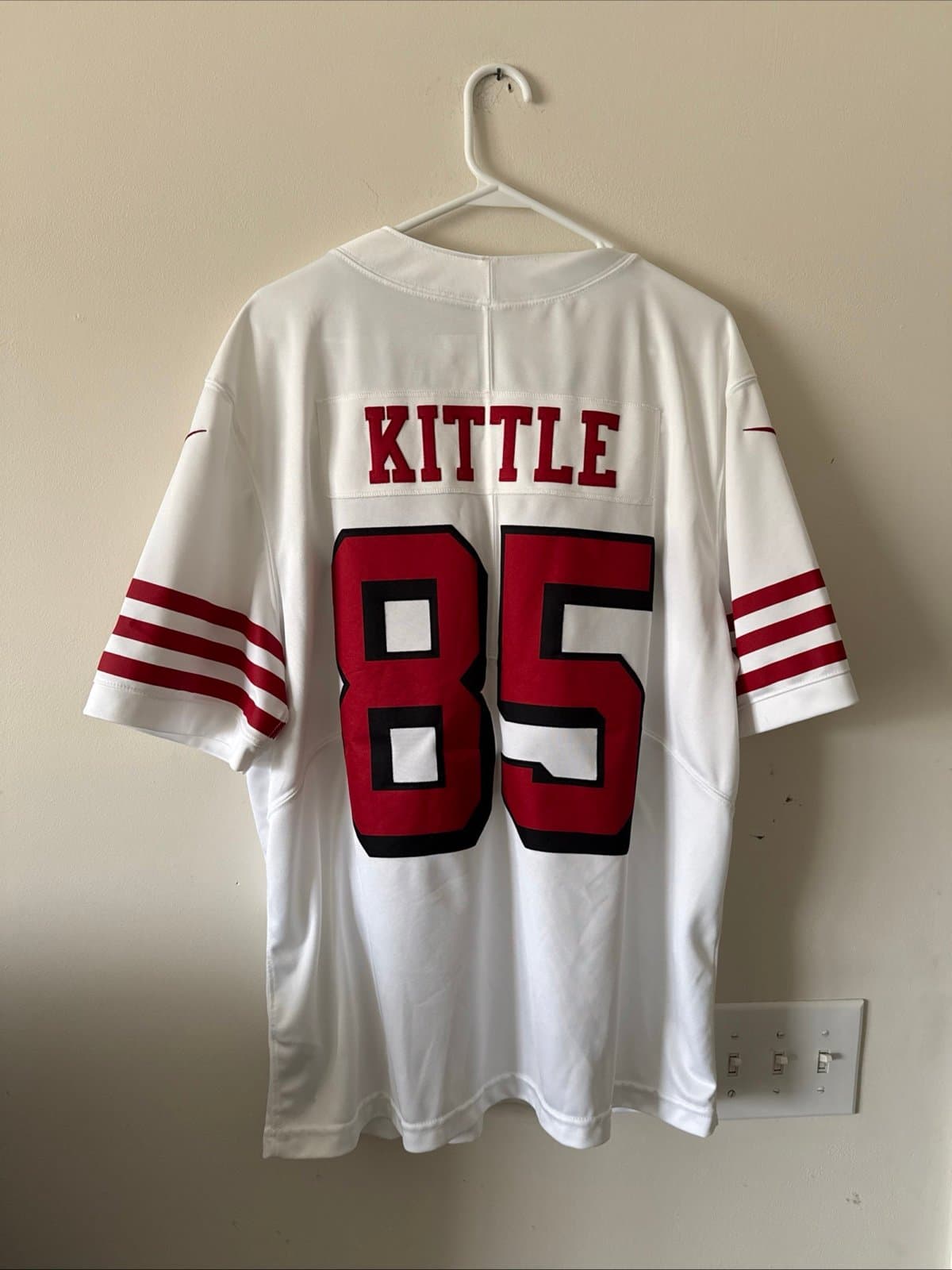 Men’s Nike George Kittle SF 49ers Vapor Lmtd Jersey 75th Anniv Patch Sz XL RARE - Thumbnail 7
