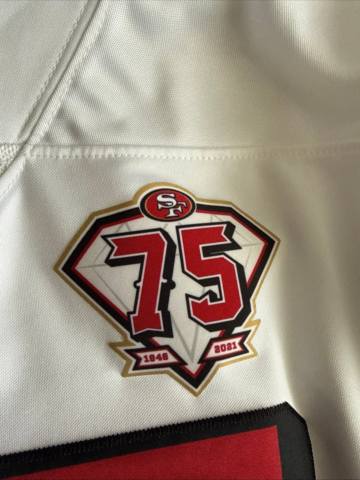 Men’s Nike George Kittle SF 49ers Vapor Lmtd Jersey 75th Anniv Patch Sz XL RARE - Thumbnail 5
