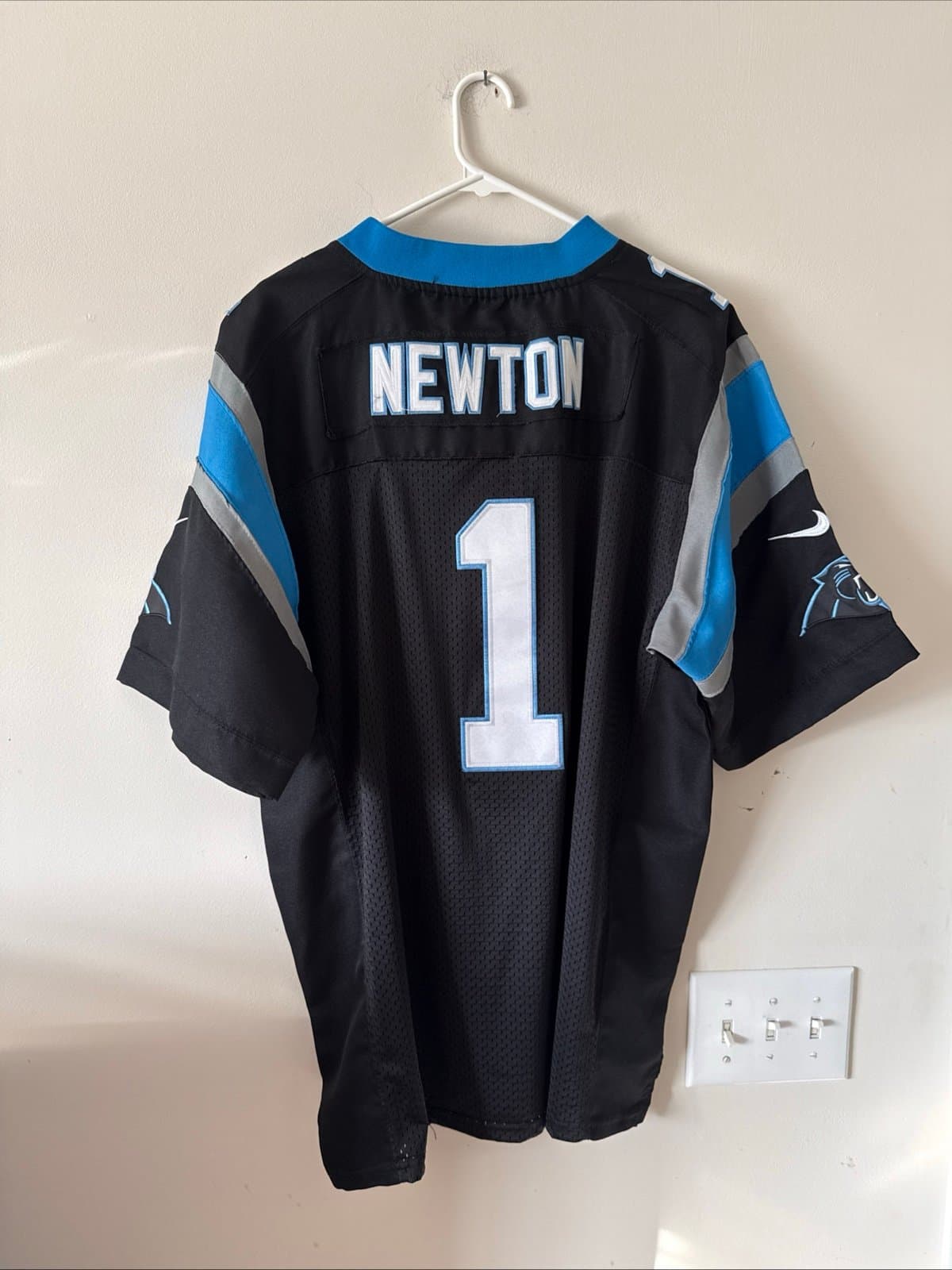 Men’s Nike Cam Newton #1 Carolina Panthers 20th Anniversary Jersey Sz 52 - RARE - Thumbnail 7