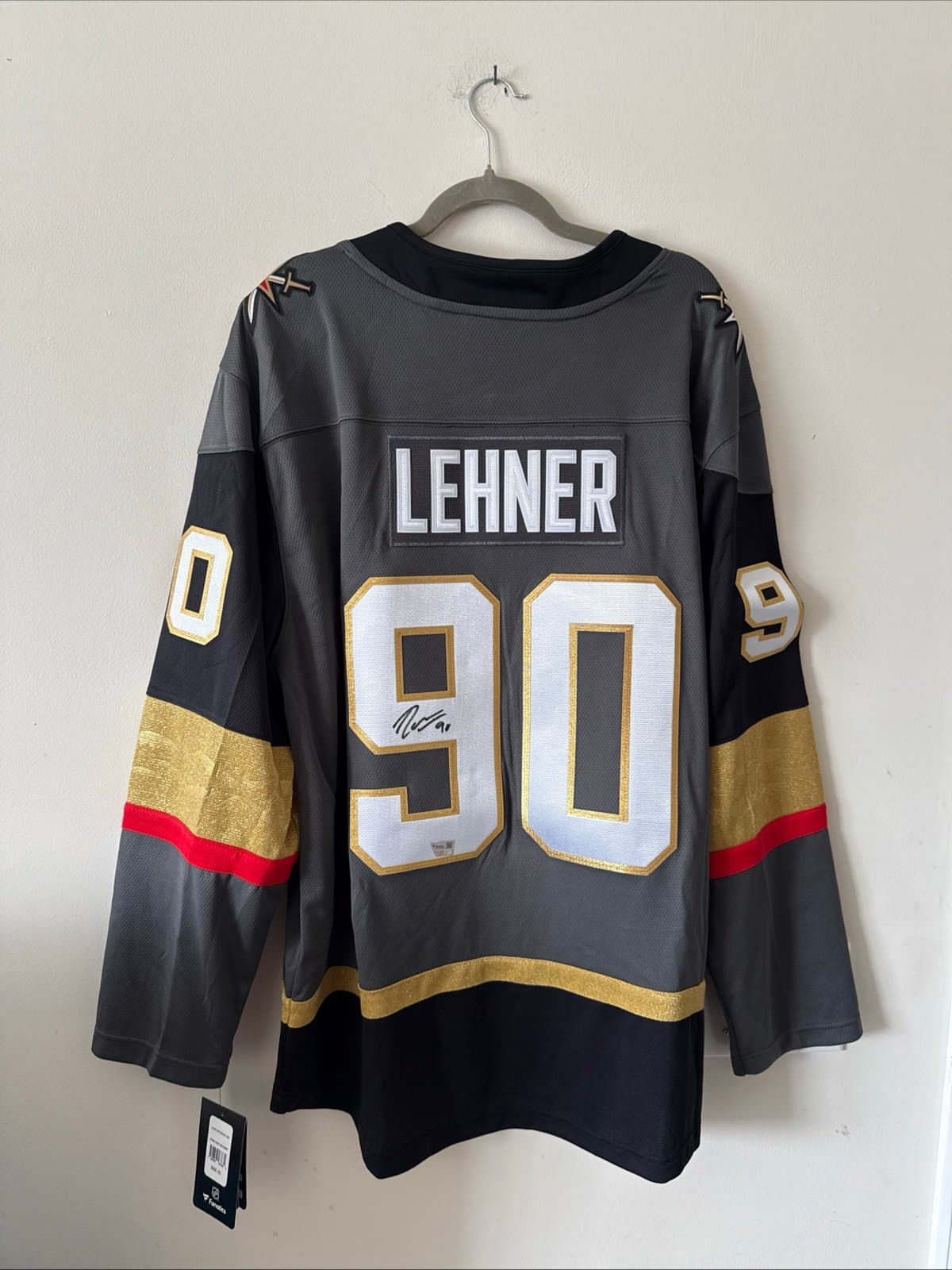 Men’s Fanatics Robin Lehner #90 Signed Vegas Golden Knights Jersey Sz XL - NWT - Image 1