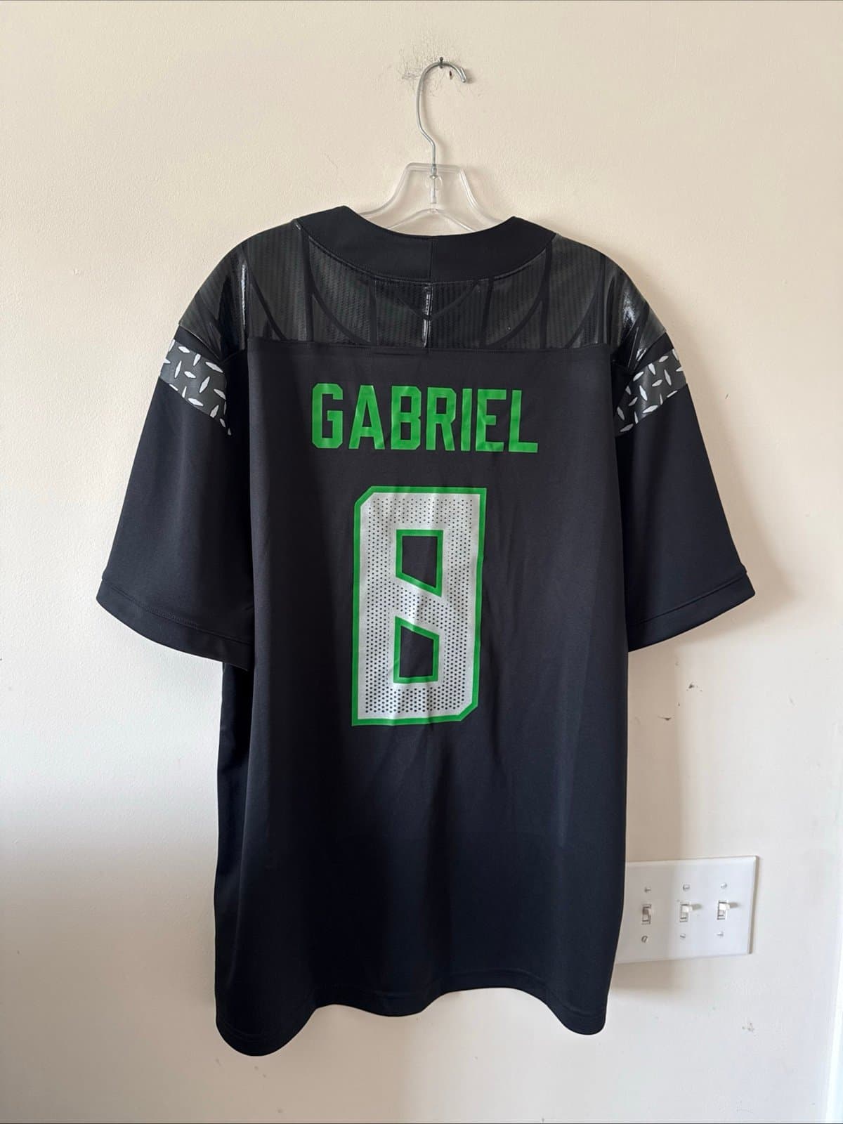 Men’s Nike Dillon Gabriel #0 Oregon Ducks 2024 NIL NCAA Jersey Sz XL Black RARE - Thumbnail 7