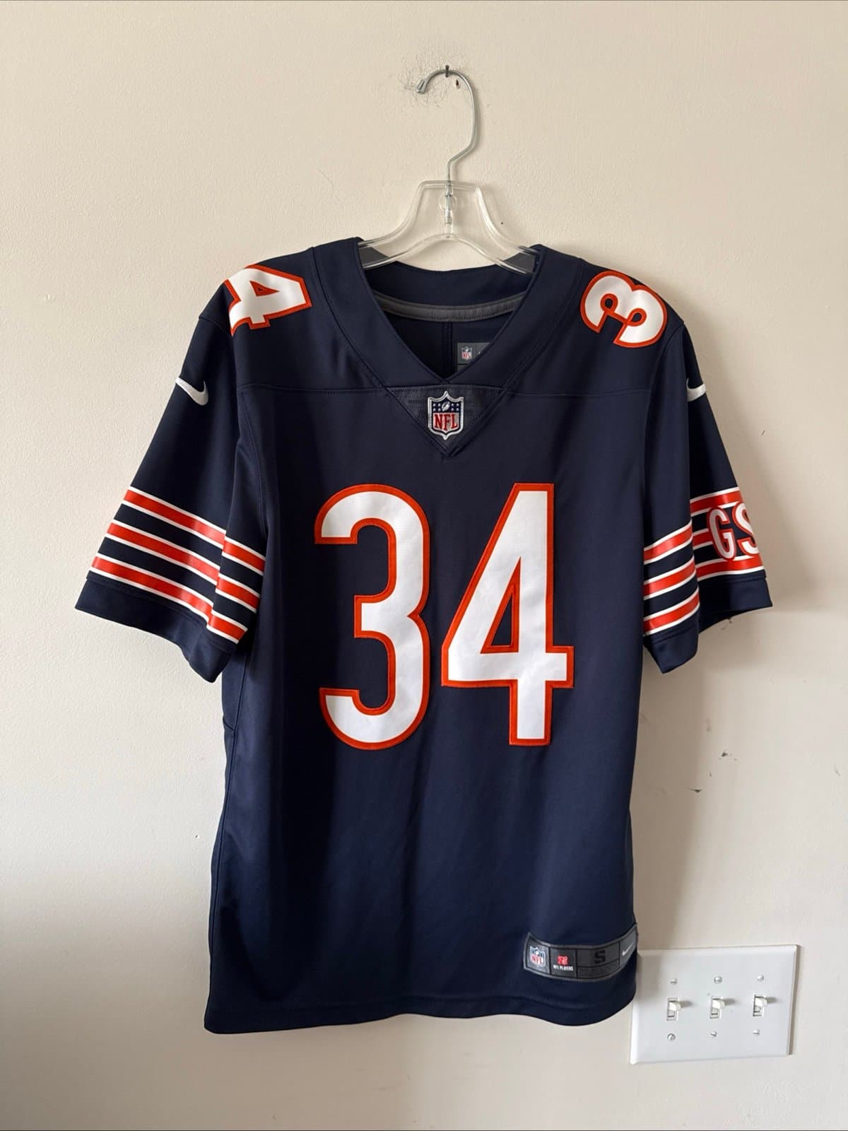 Men’s Nike Walter Payton #34 Chicago Bears Vapor Limited Jersey Sz S - Blue RARE - Image 1
