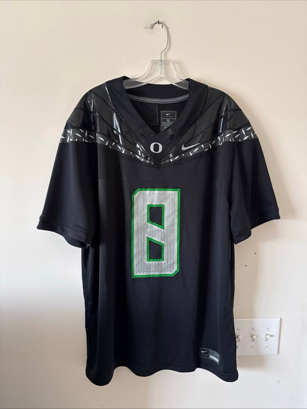 Men’s Nike Dillon Gabriel #0 Oregon Ducks 2024 NIL NCAA Jersey Sz XL Black RARE - Image 1