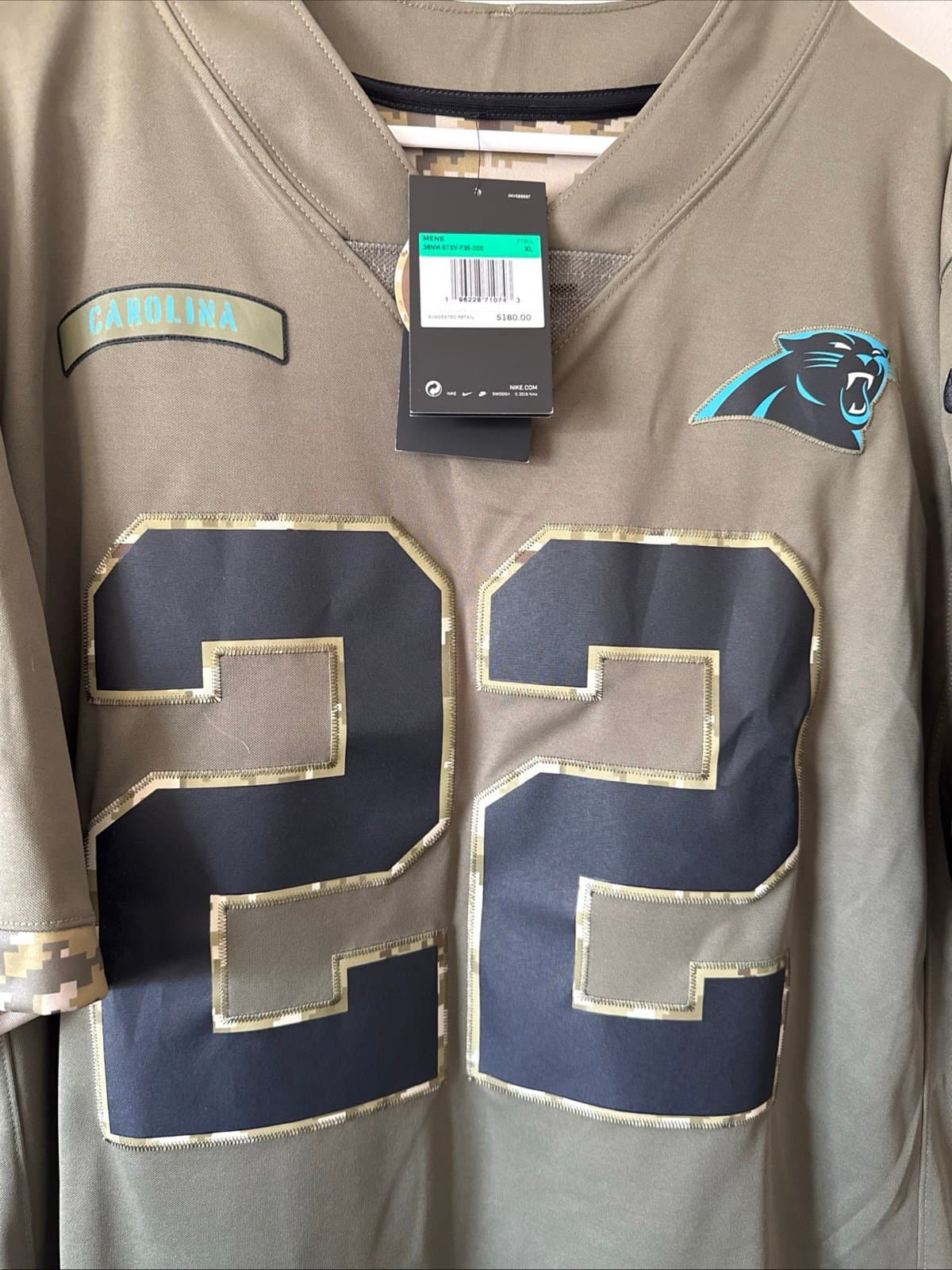 Men’s Nike Christian McCaffrey #22 Panthers Salute To Service Lmtd Jersey Sz XL - Thumbnail 2