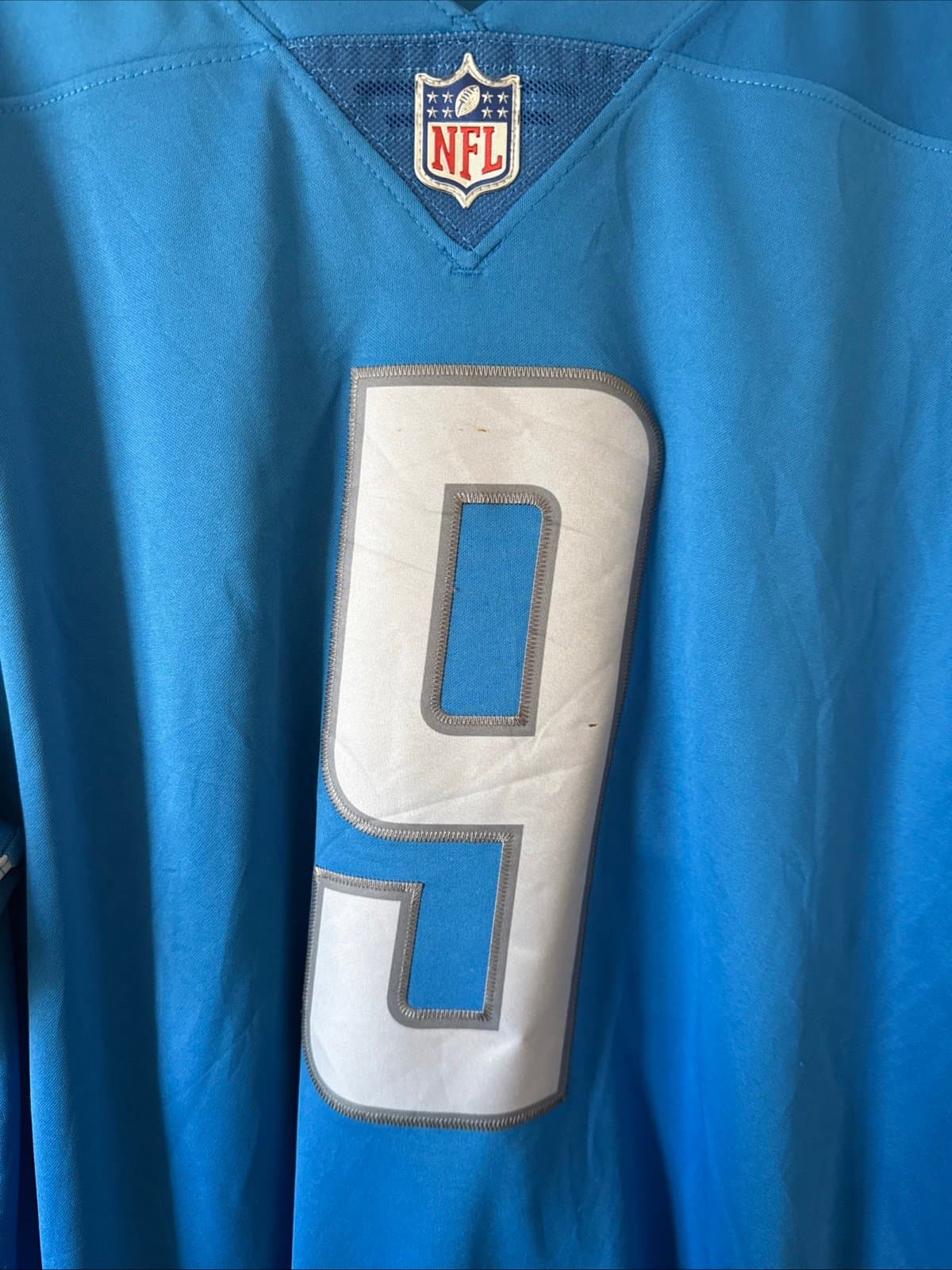 Men’s Nike Matthew Stafford #9 Detroit Lions Vapor Limited Jersey Sz L Blue RARE - Thumbnail 2