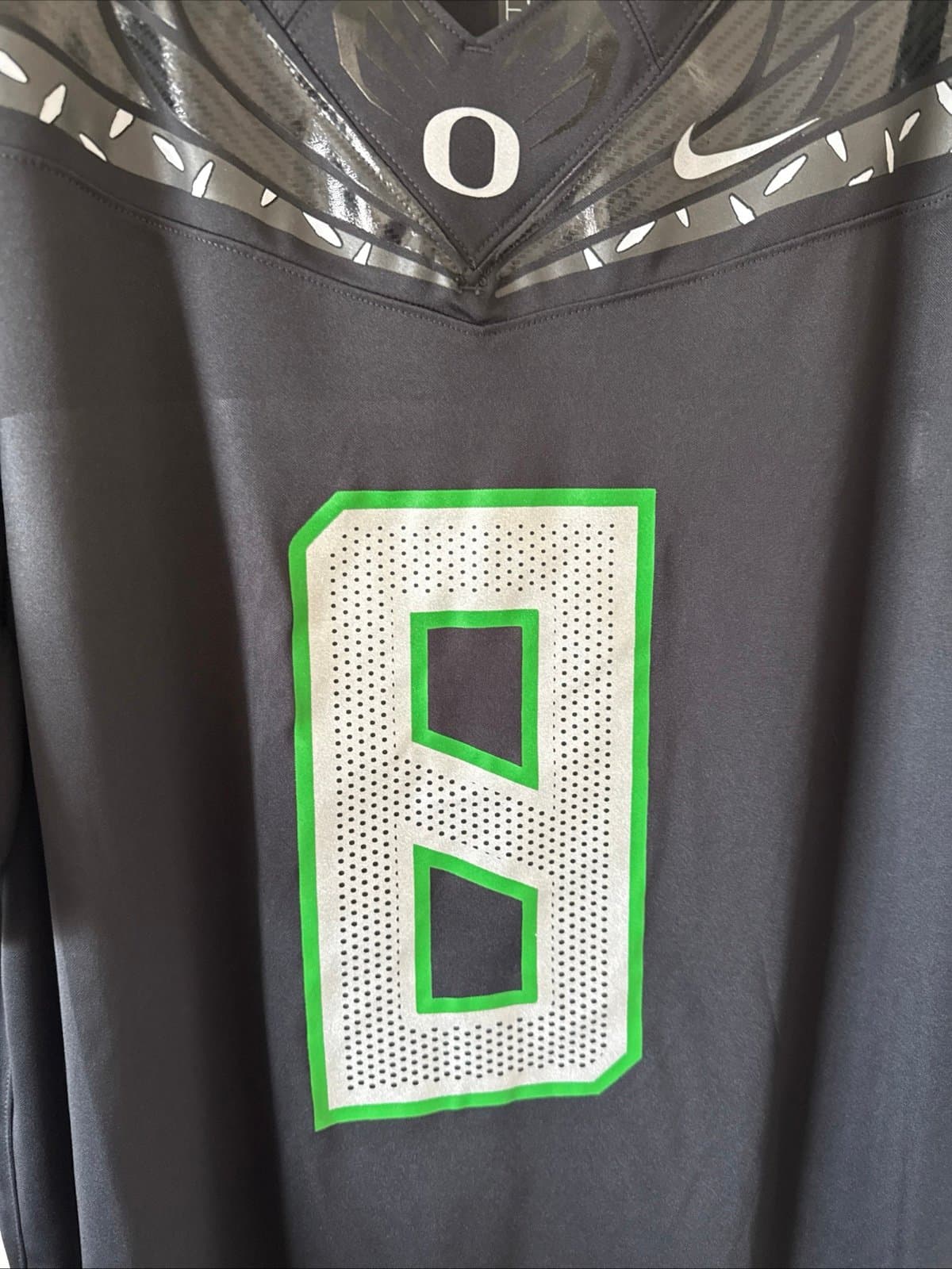 Men’s Nike Dillon Gabriel #0 Oregon Ducks 2024 NIL NCAA Jersey Sz XL Black RARE - Thumbnail 2