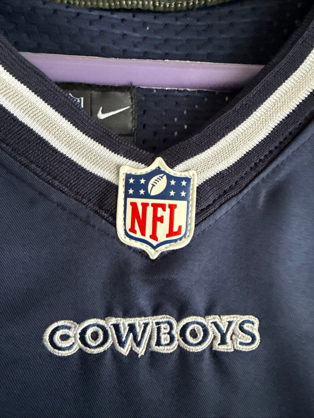 Men’s Nike Troy Aikman #8 Dallas Cowboys NFL Football Jersey Sz 40 - Blue RARE - Thumbnail 5