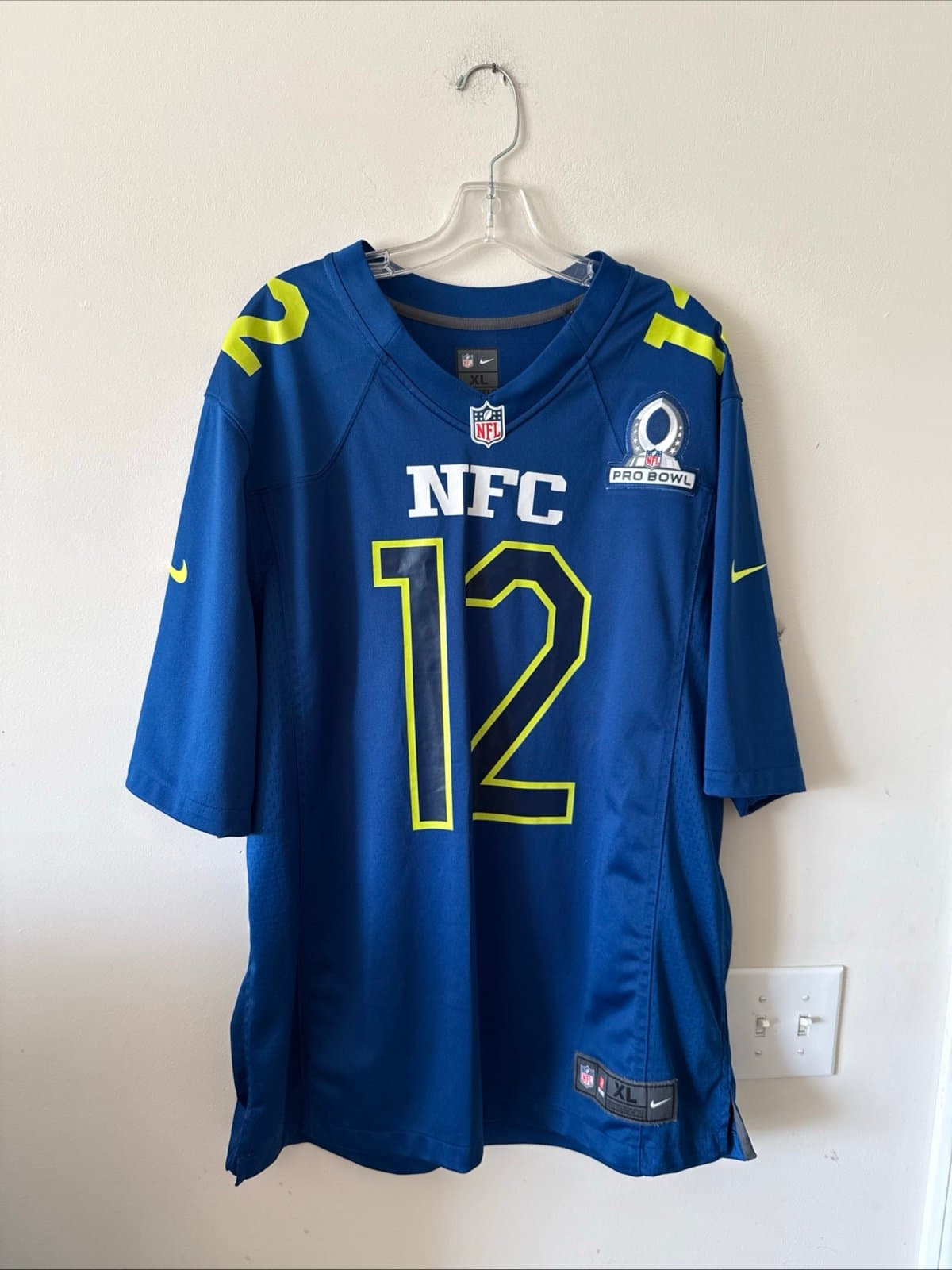 Men’s Nike Aaron Rodgers #12 GB Packers 2017 Pro Bowl NFC Jersey Sz XL Blue RARE - Image 1