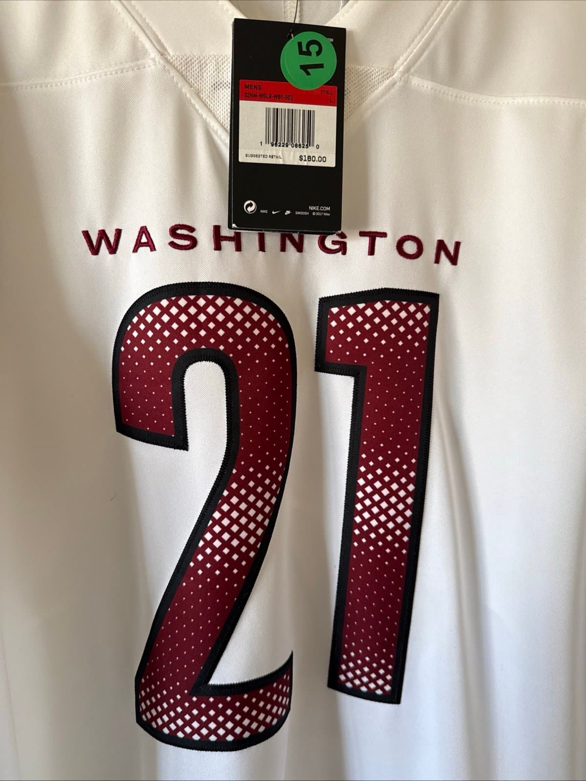 Men’s Nike Sean Taylor #21 Washington Commanders Vapor Lmtd Jersey Sz L - NWT - Thumbnail 2