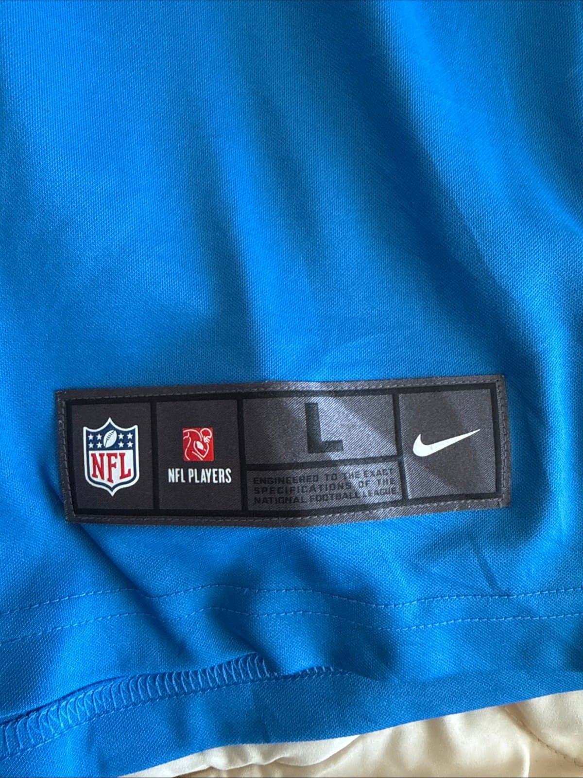 Men’s Nike Matthew Stafford #9 Detroit Lions Vapor Limited Jersey Sz L Blue RARE - Thumbnail 3
