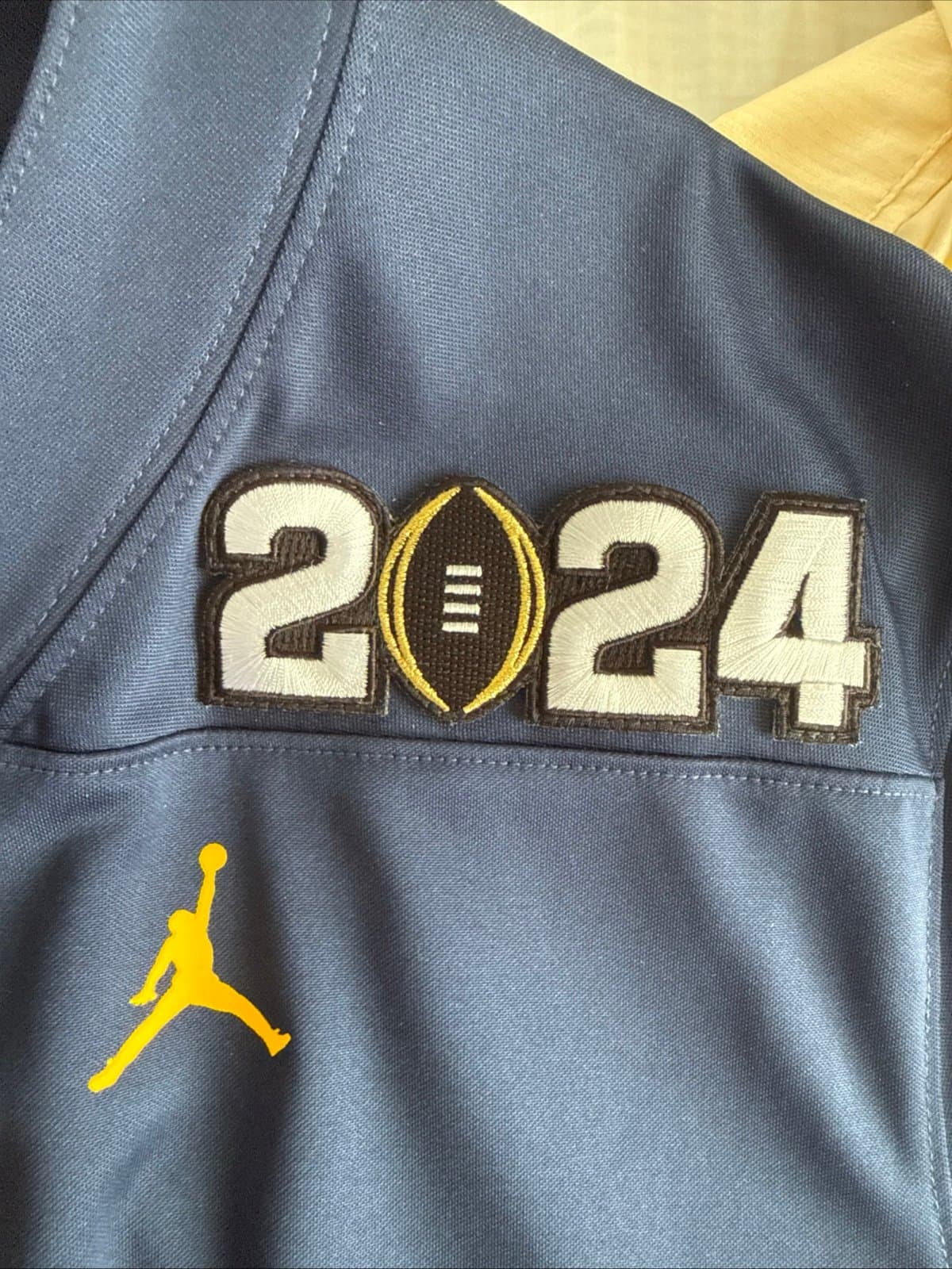 Men’s Jordan Michigan Wolverines #1 2024 Championship Jersey Sz XL - Blue RARE - Thumbnail 5