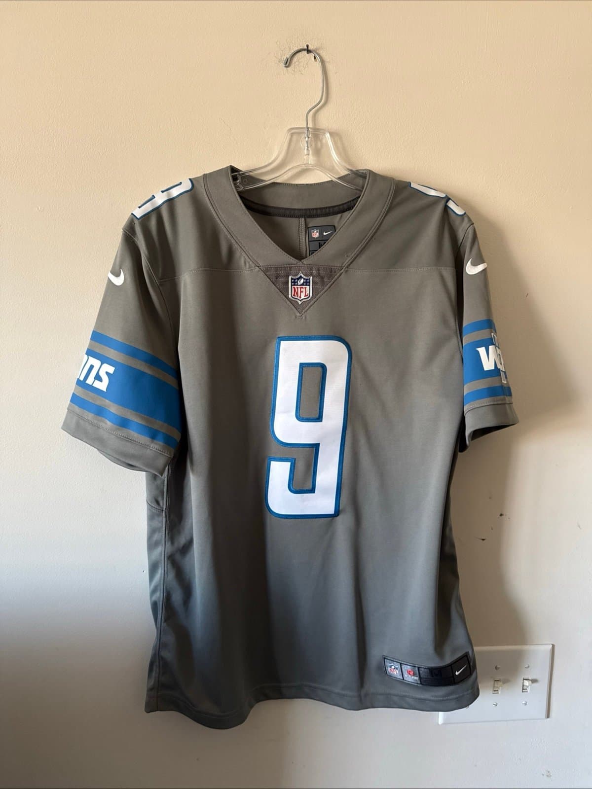 Men’s Nike Matthew Stafford #9 Detroit Lions Vapor Limited Jersey Sz M Grey RARE - Image 1