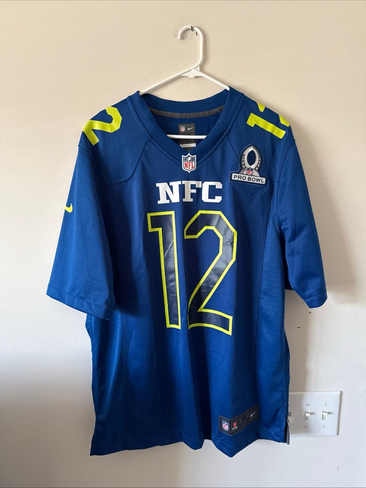 Men’s Nike Aaron Rodgers #12 GB Packers 2017 Pro Bowl NFC Jersey Sz M Blue RARE - Image 1