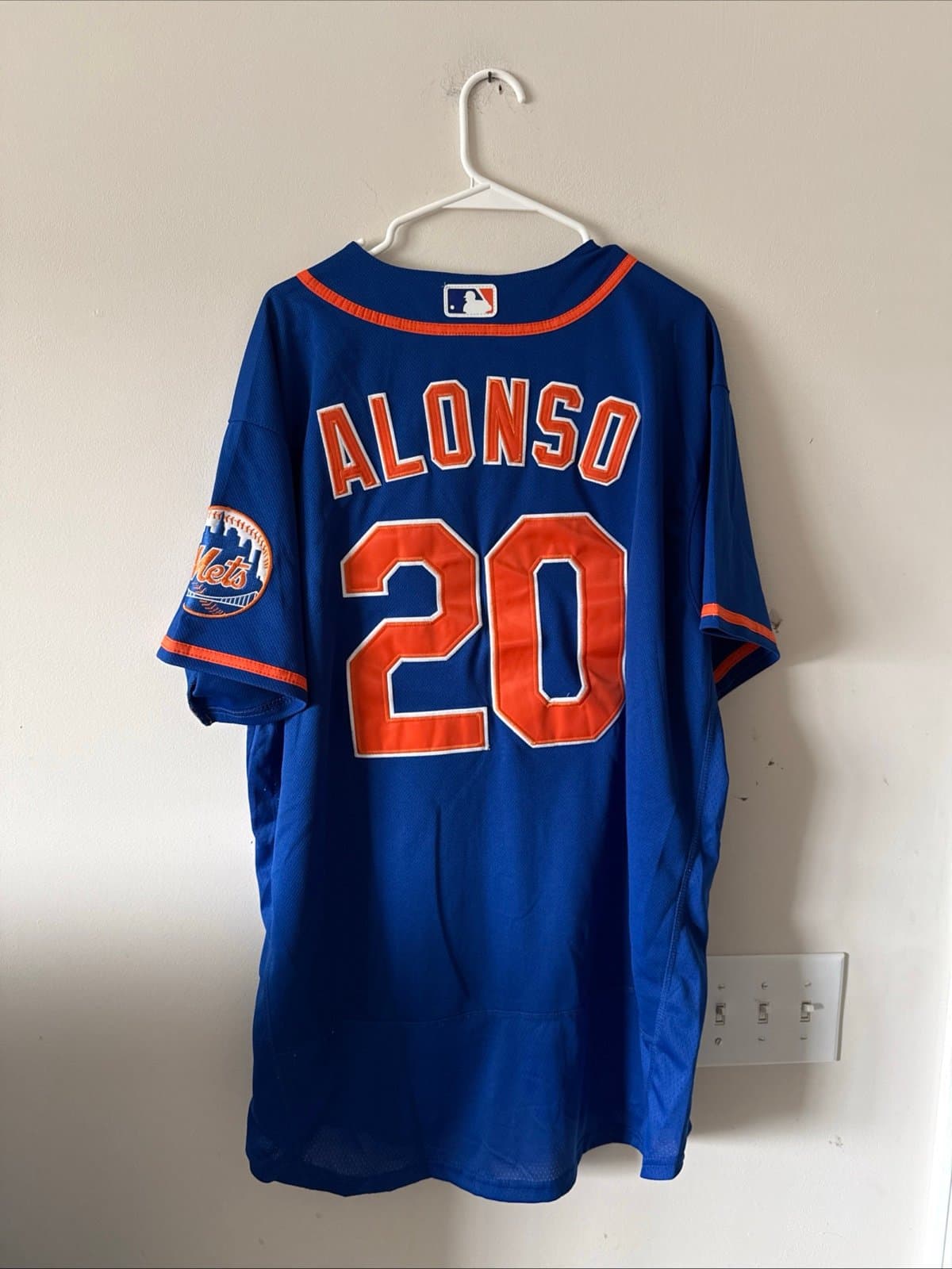Men’s Nike Pete Alonso #20 New York Mets Elite Authentic Jersey Sz 52 Blue RARE - Thumbnail 6