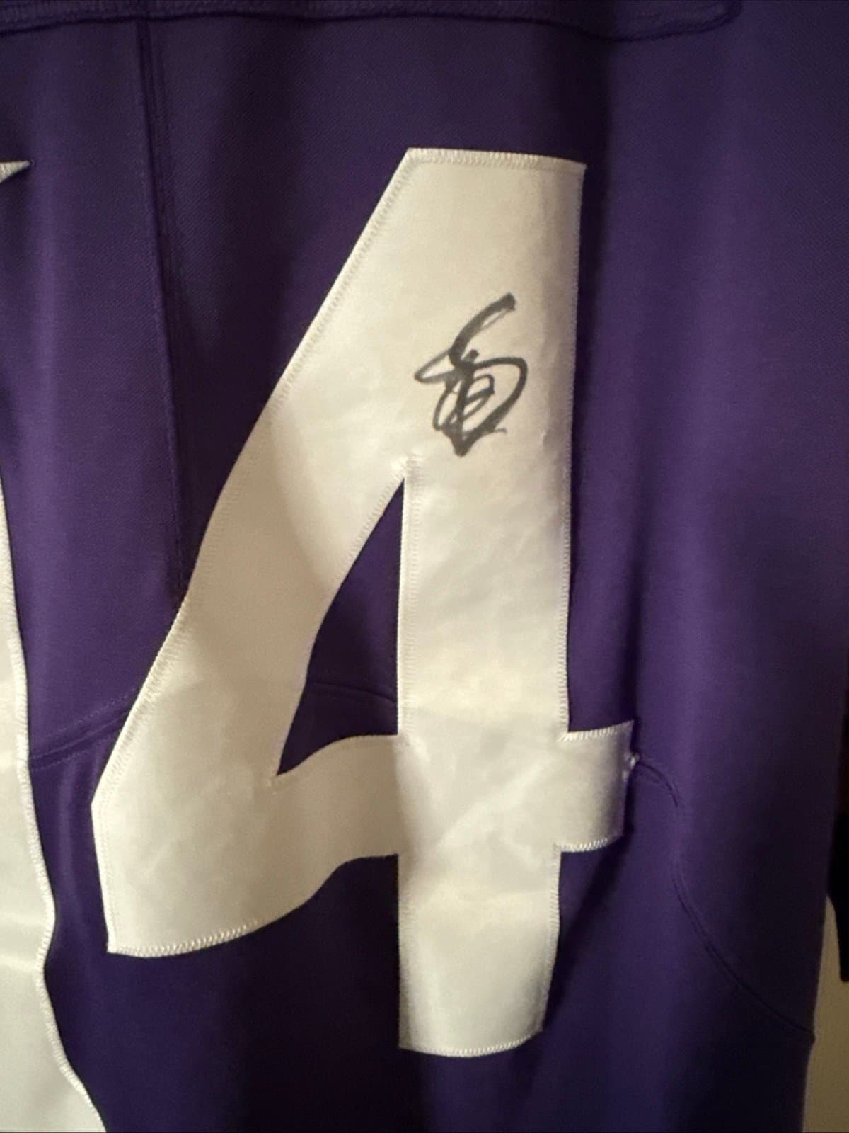 Men’s Nike Stefon Diggs #14 Autographed Vikings Vapor Lmtd Jersey Sz XL - RARE - Thumbnail 3