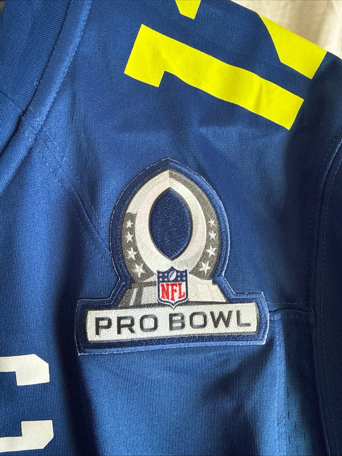 Men’s Nike Aaron Rodgers #12 GB Packers 2017 Pro Bowl NFC Jersey Sz M Blue RARE - Thumbnail 5