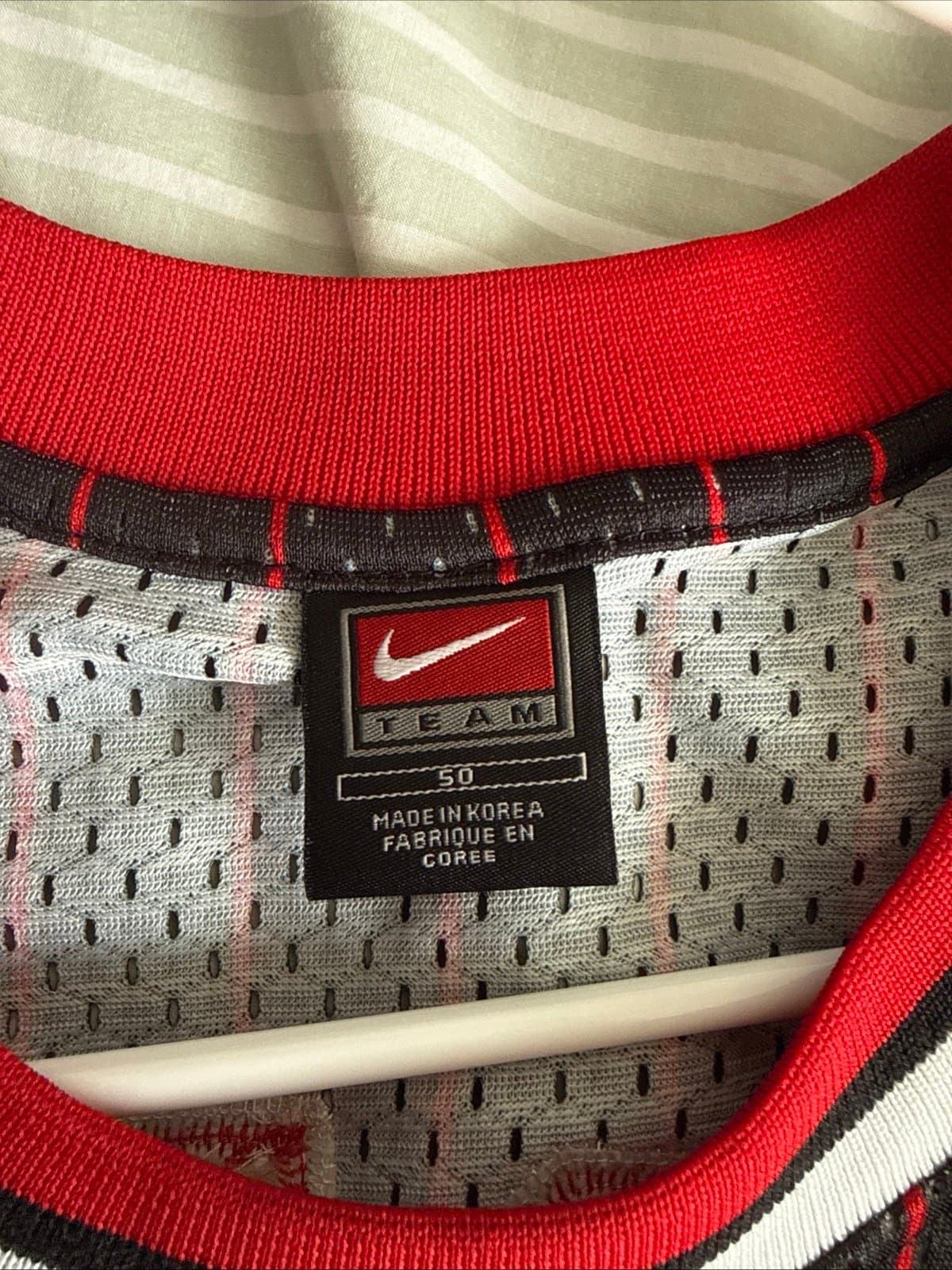 Men’s Nike Michael Jordan #23 Chicago Bulls Jersey Black Pinstripe Sz 50 - NWOT - Thumbnail 4