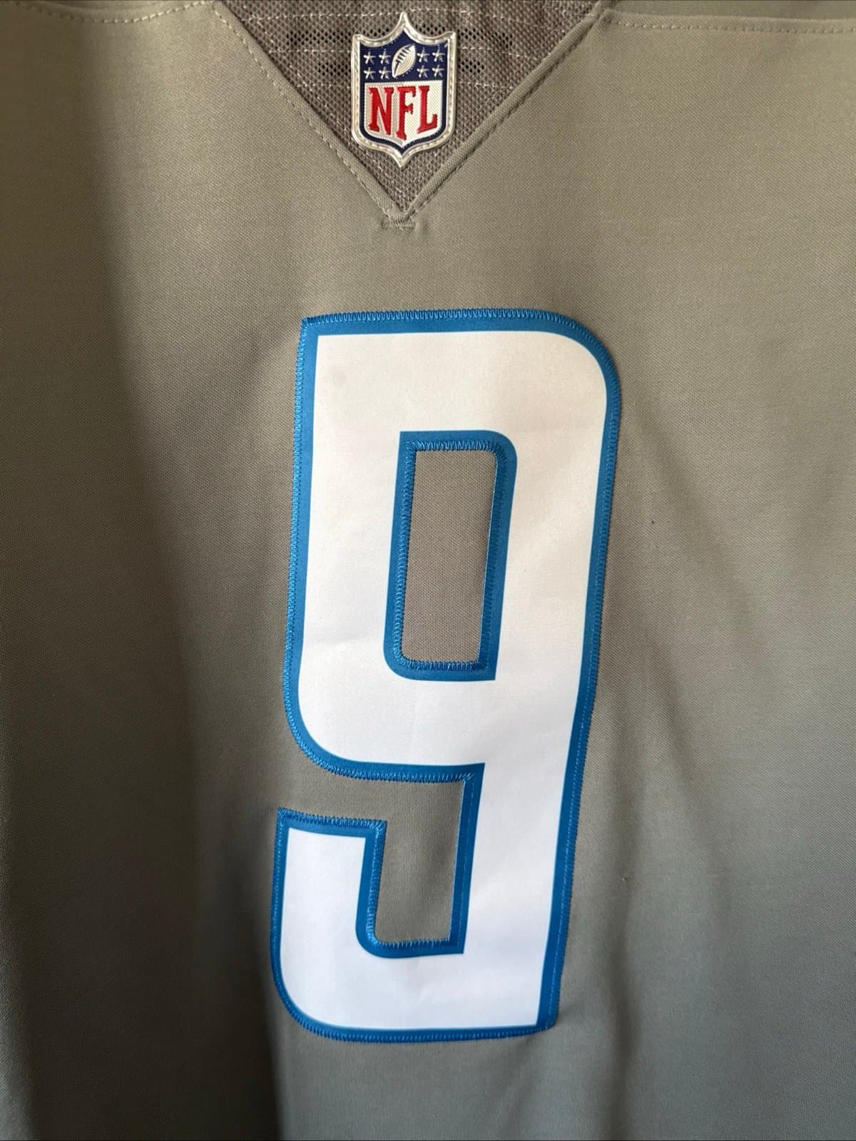 Men’s Nike Matthew Stafford #9 Detroit Lions Vapor Limited Jersey Sz M Grey RARE - Thumbnail 2