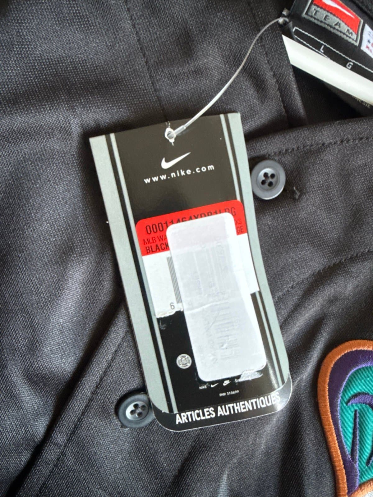 Men’s Nike Arizona Diamondbacks Snake Edition MLB Jersey Sz L - Black NWT - Thumbnail 5