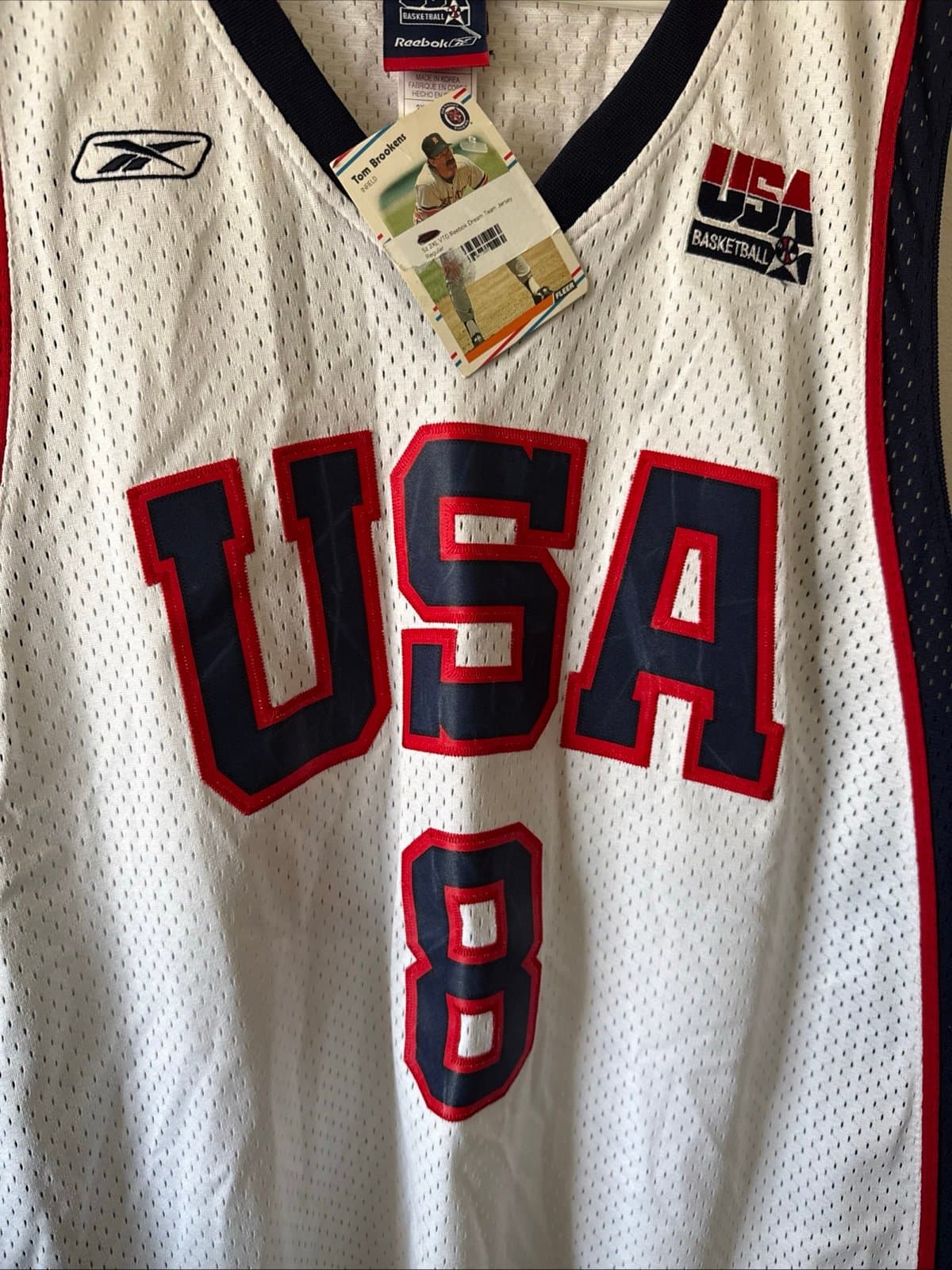 Men’s Reebok Carmelo Anthony #8 Team USA 2004 Olympics Jersey Sz 2XL - NWT RARE - Thumbnail 2