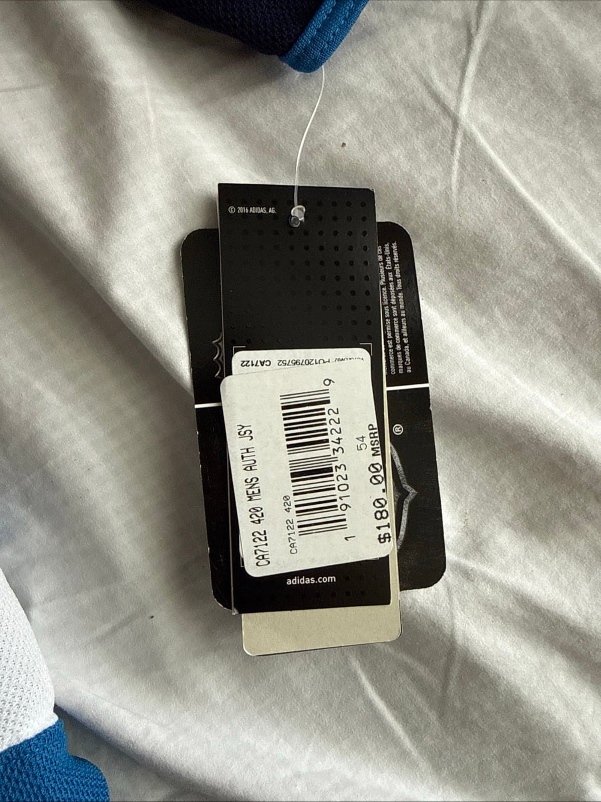 Men’s adidas Connor Hellebuyck #37 Winnipeg Jets Autographed Jersey Sz 54 - NWT - Thumbnail 5