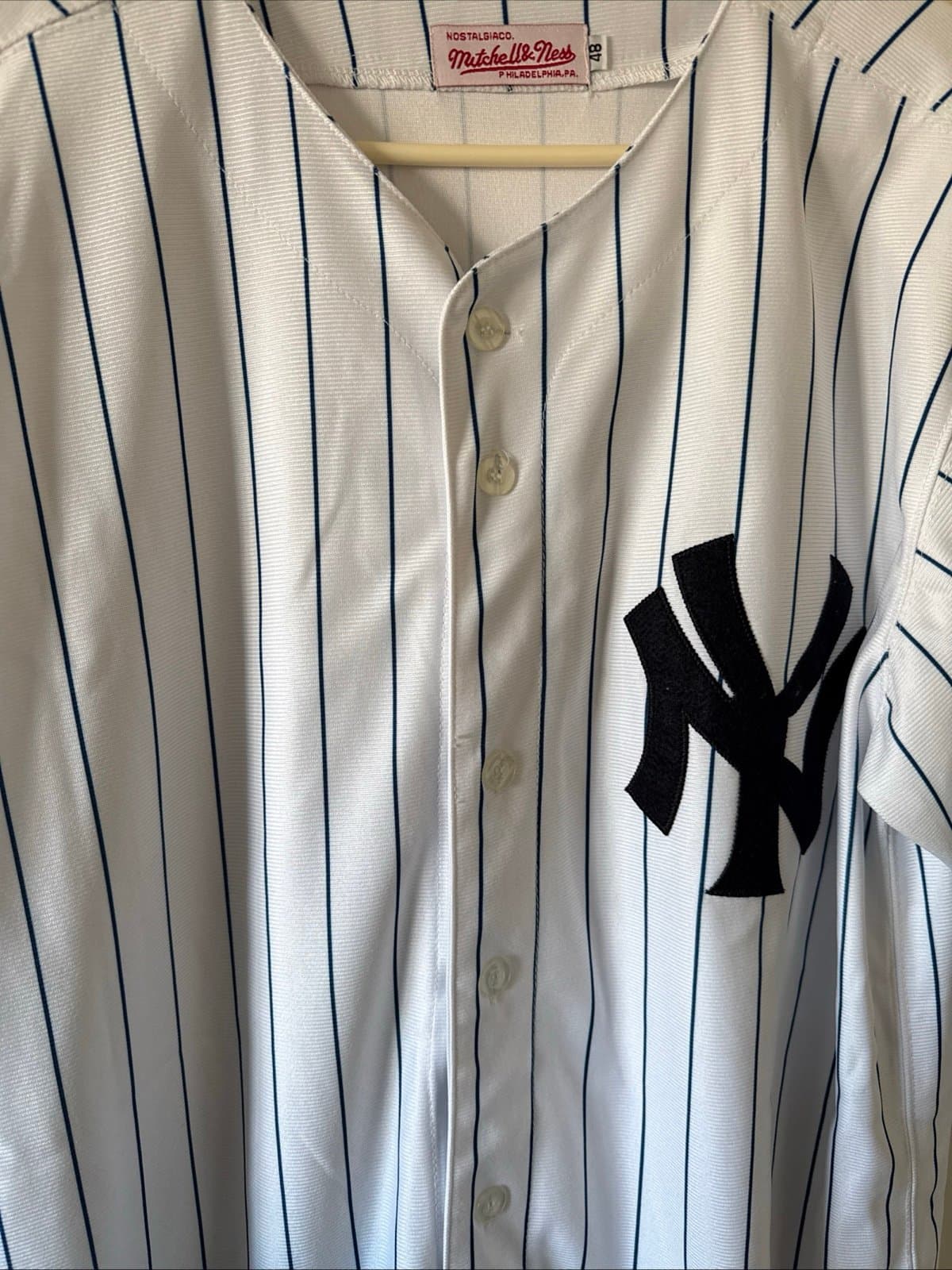 Men’s Mitchell & Ness Joe Dimaggio #5 1939 New York Yankees Jersey Sz 48 - RARE - Thumbnail 2
