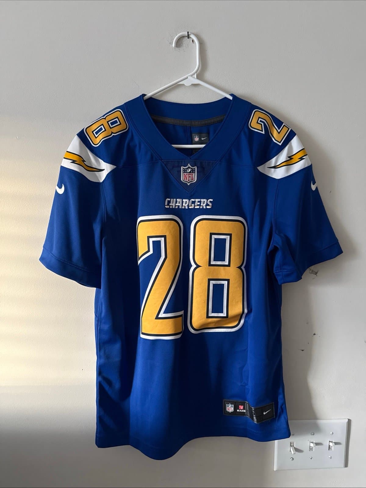 Men’s Nike Melvin Gordon III #28 LA Chargers Vapor Lmtd Jersey Sz S - Blue RARE - Image 1