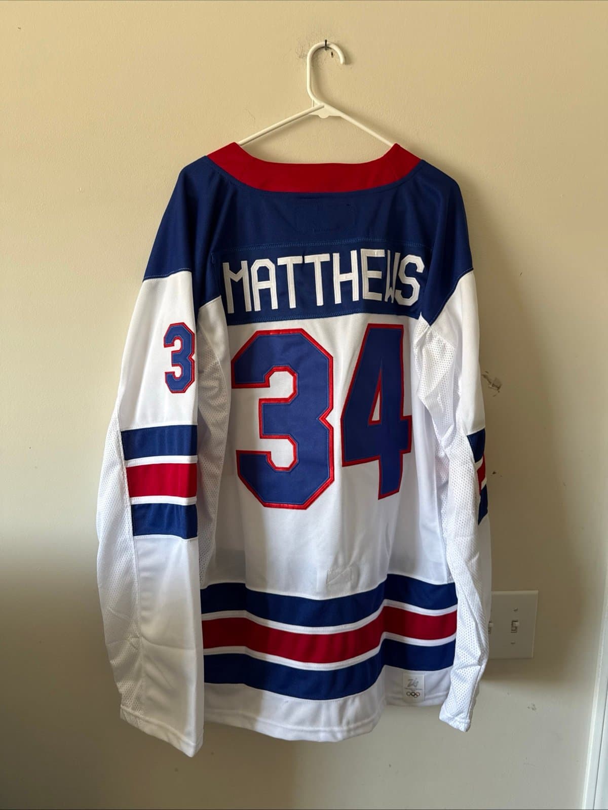 MEN’S NIKE AUSTON MATTHEWS #34 TEAM USA 2026 OLYMPICS JERSEY SZ XL - WHITE RARE - Thumbnail 7