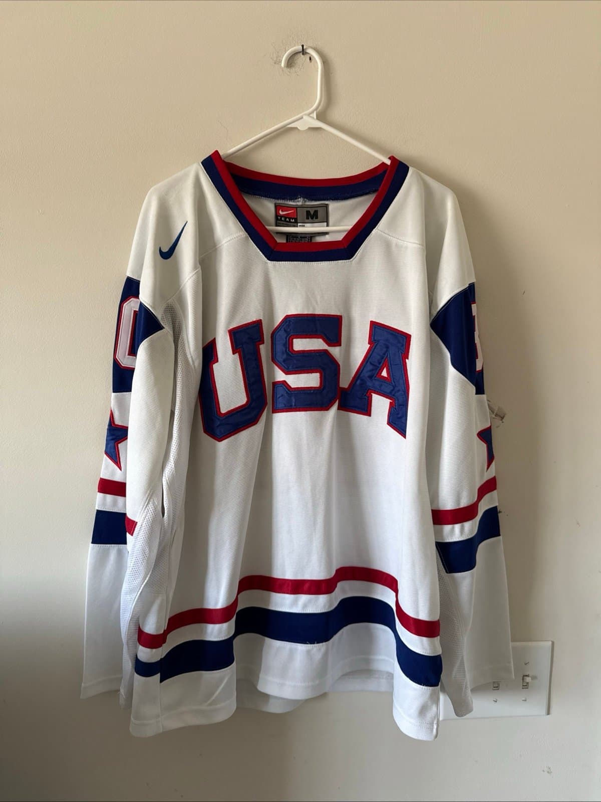 Men’s Nike Tim Thomas #30 Team USA 2010 Olympics Authentic Jersey Sz M - RARE - Image 1