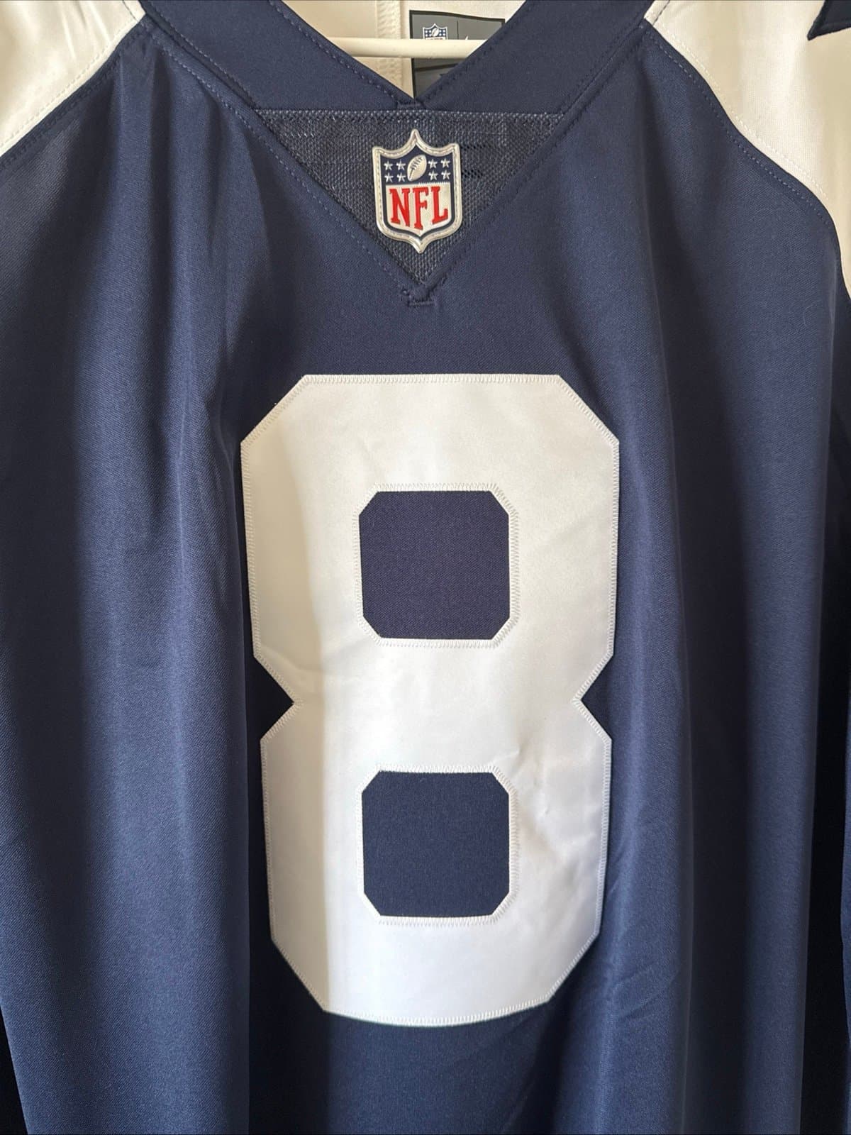Men’s Nike Troy Aikman #8 Dallas Cowboys Vapor Lmtd Throwback Jersey Sz XL RARE - Thumbnail 2