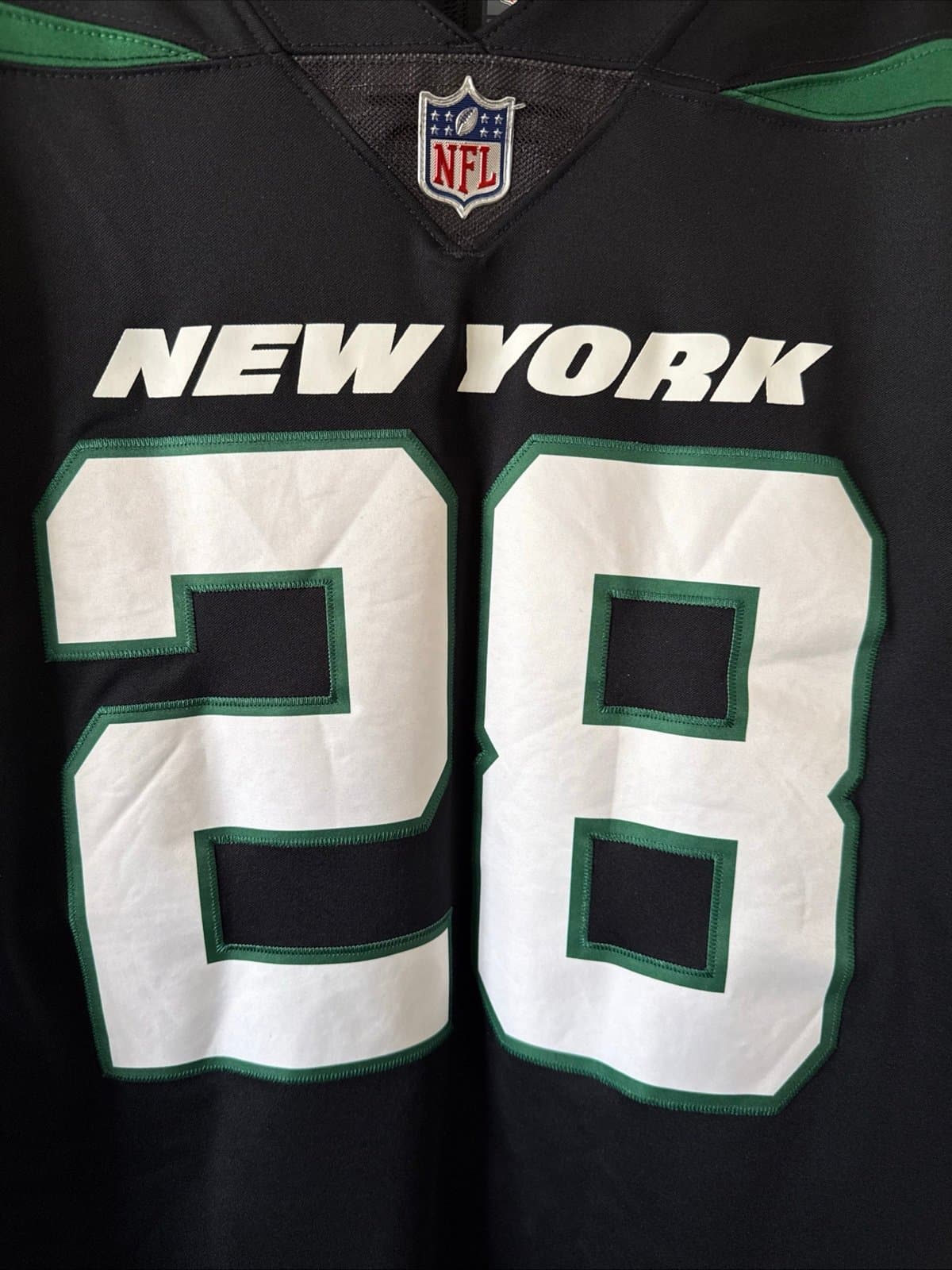 Men's Nike Curtis Martin #28 New York Jets Vapor Limited Jersey Sz L Black RARE - Thumbnail 2