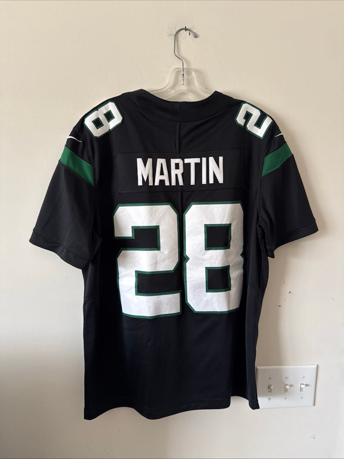 Men's Nike Curtis Martin #28 New York Jets Vapor Limited Jersey Sz L Black RARE - Thumbnail 6
