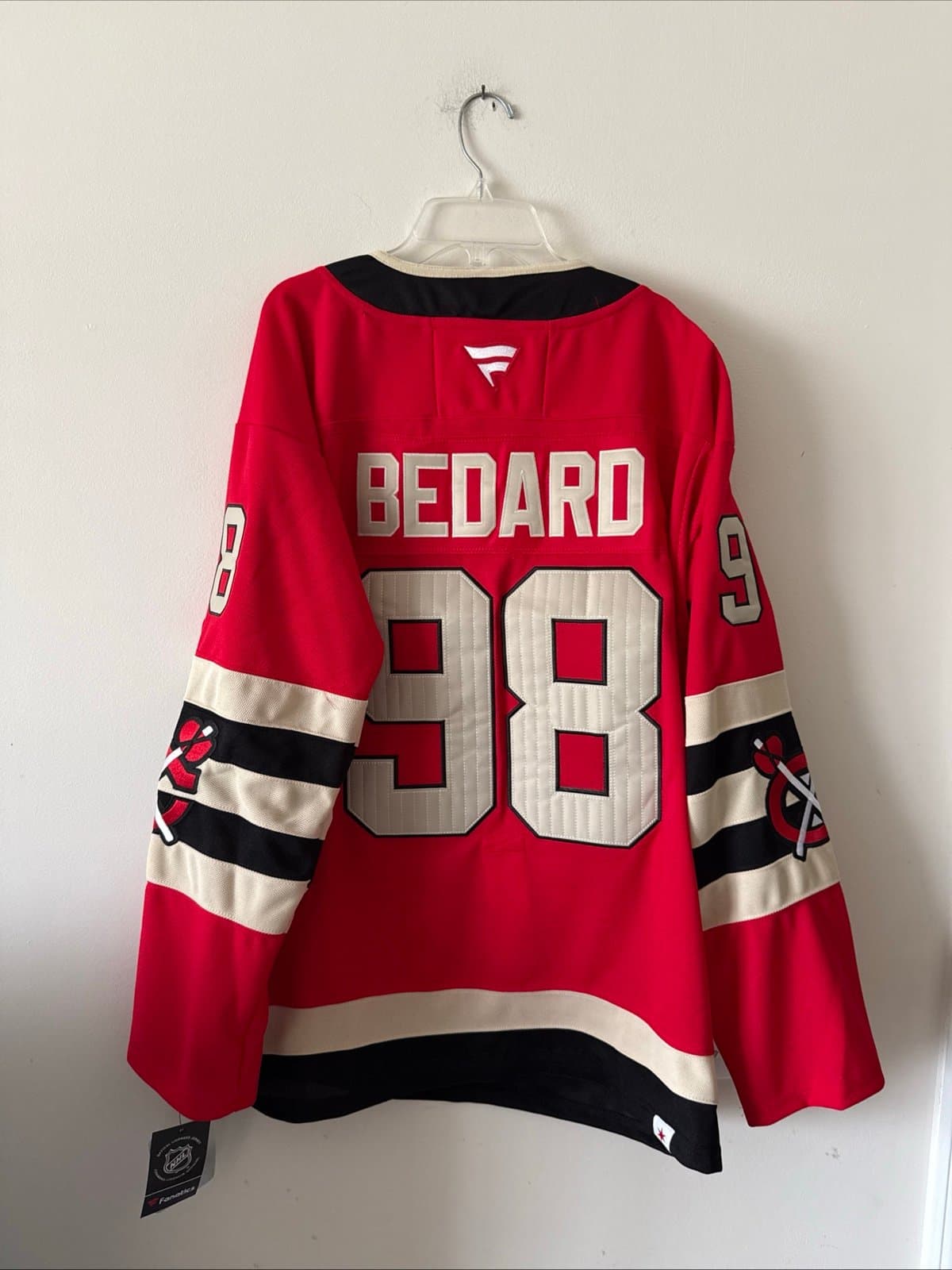 Men’s Fanatics Authentic Pro Connor Bedard #98 Blackhawks 25’ WC Jersey Sz 50 - Thumbnail 8