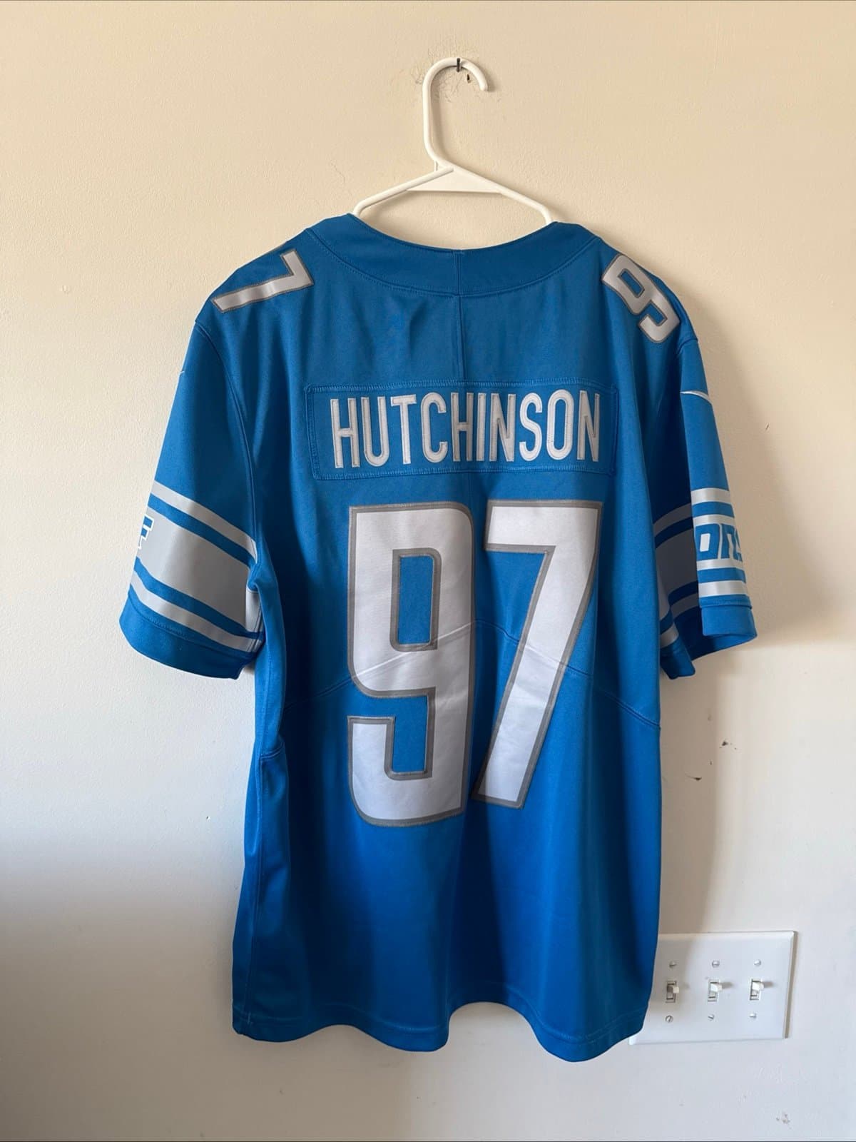 Men’s Nike Aidan Hutchinson #97 Detroit Lions NFL Vapor Lmtd Jersey Sz L - RARE - Thumbnail 7