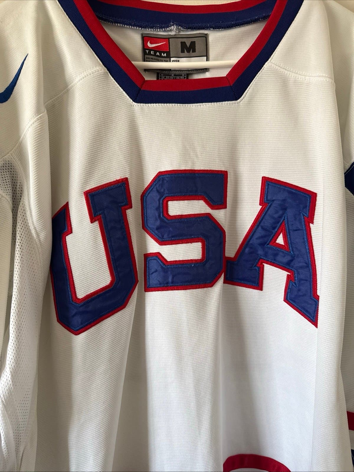 Men’s Nike Tim Thomas #30 Team USA 2010 Olympics Authentic Jersey Sz M - RARE - Thumbnail 2