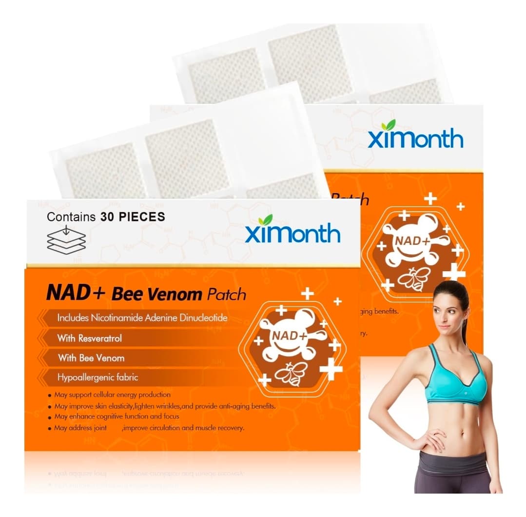 2packs Ximonth NAD+ Bee Venom Patch 30 Pieces Anti-Aging - Image 1
