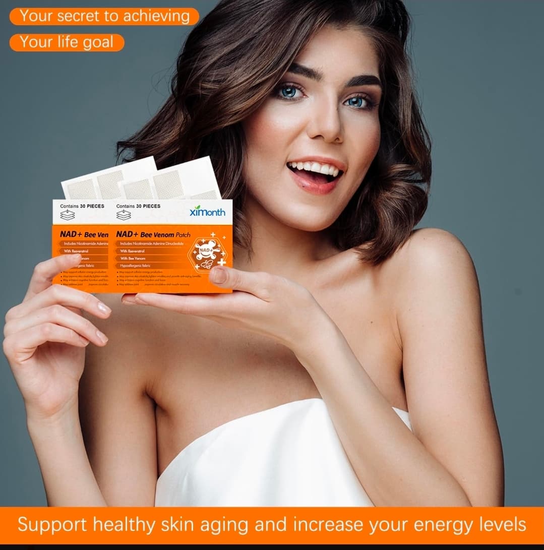 2packs Ximonth NAD+ Bee Venom Patch 30 Pieces Anti-Aging - Thumbnail 5