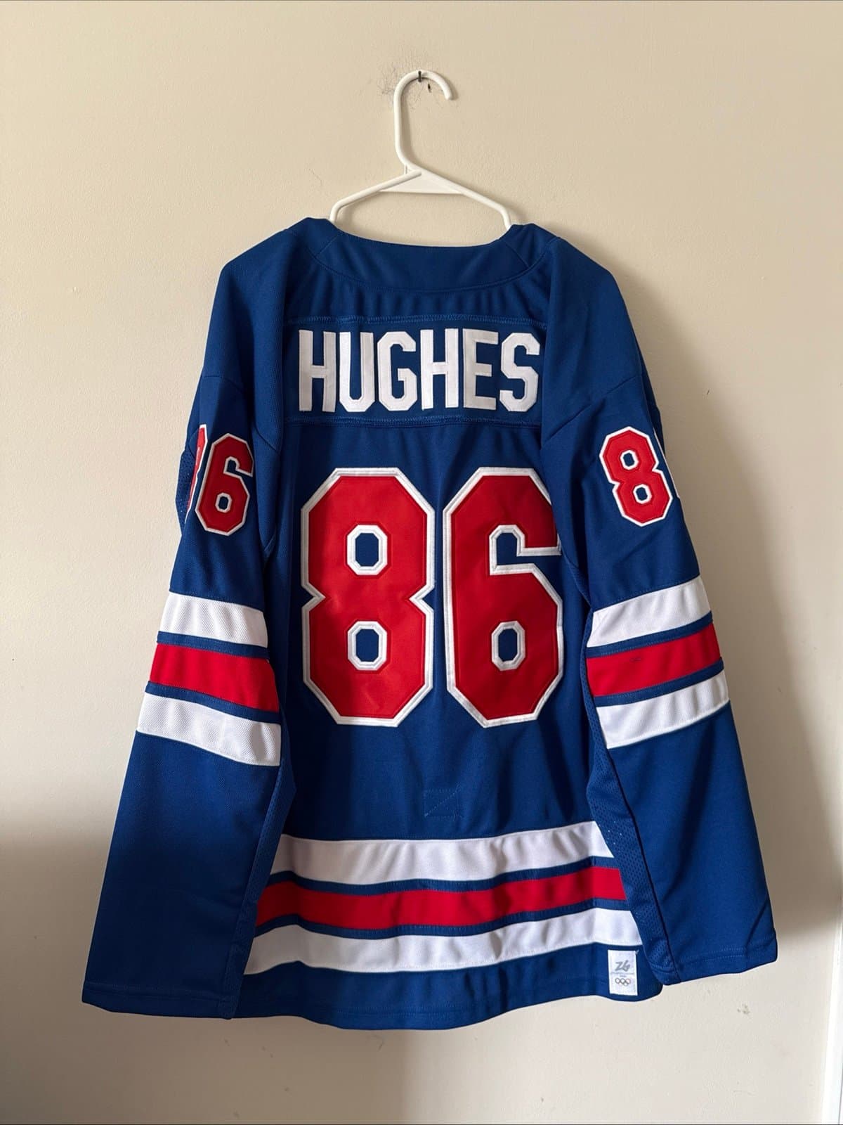 Men’s Nike Jack Hughes #86 Team USA Hockey Jersey 2026 Olympics Sz L Blue RARE - Thumbnail 5