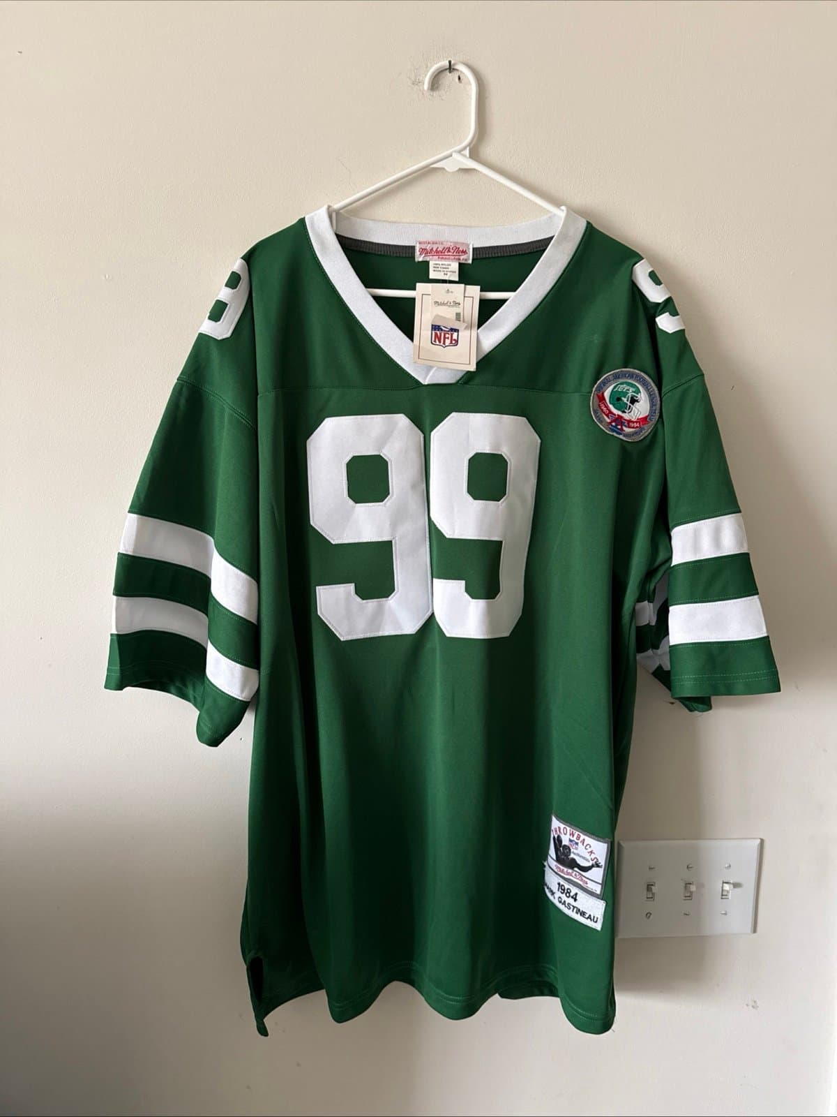 Men’s Mitchell & Ness Mark Gastineau #99 NY Jets 1984 NFL Jersey Sz 54 NWT RARE - Image 1