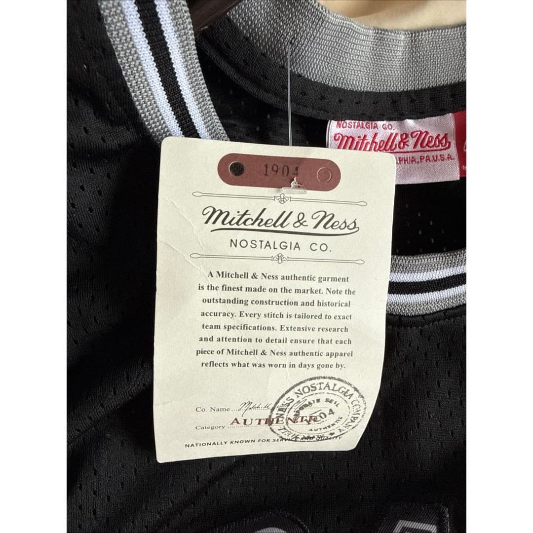 Mitchell-ness Men's Black and Grey Top - Thumbnail 5