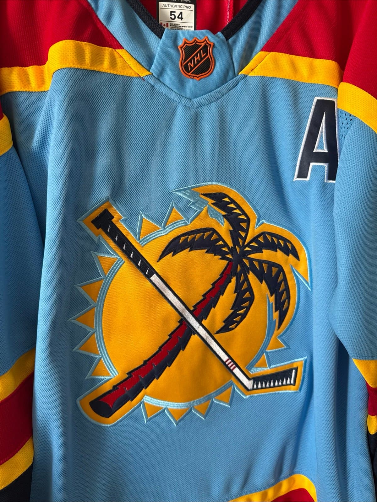 MEN’S FANATICS MATTHEW TKACHUK #19 PANTHERS REVERSE RETRO 2.0 JERSEY SZ 54 NWT - Thumbnail 2