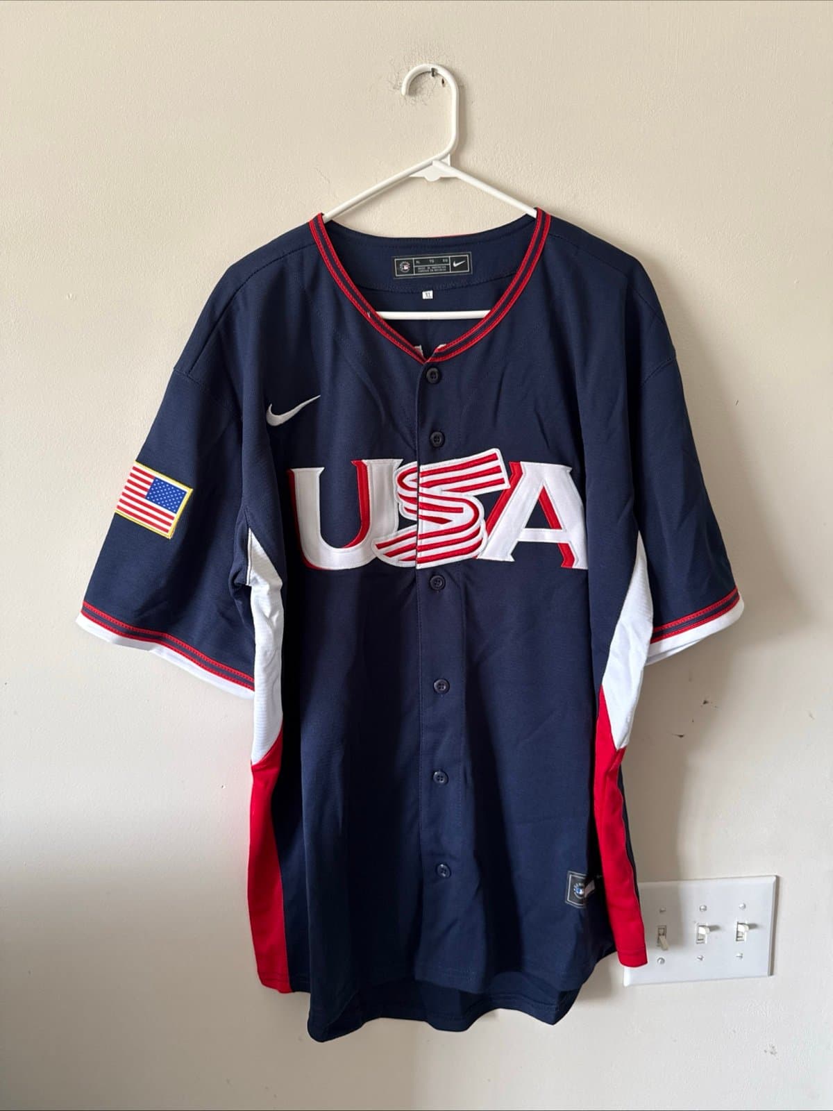 Men’s Nike Peter Crow-Armstrong #4 Team USA World Baseball Classic Jersey Sz XL - Image 1