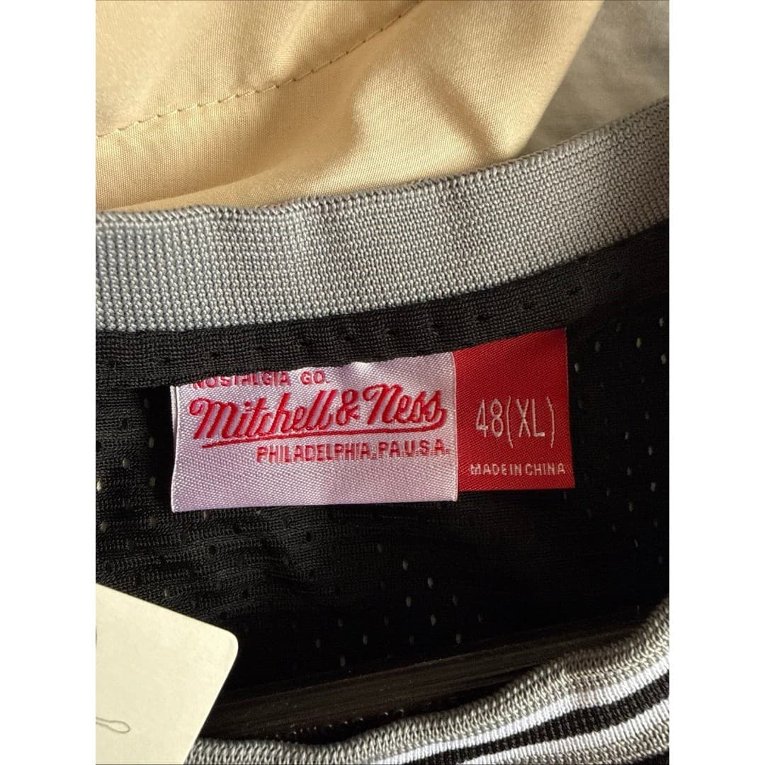 Mitchell-ness Men's Black and Grey Top - Thumbnail 4