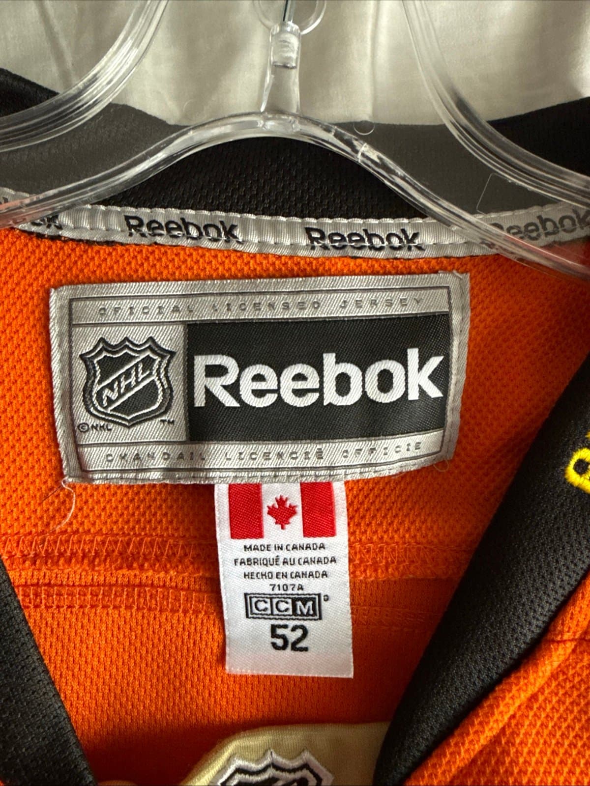 MEN’S REEBOK JOHN GIBSON #36 2015 REEBOK ANAHEIM DUCKS 3rd JERSEY SZ 52 RARE - Thumbnail 3