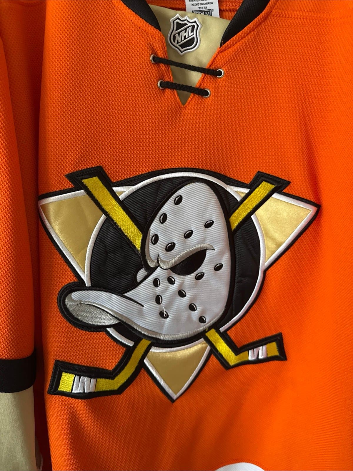 MEN’S REEBOK JOHN GIBSON #36 2015 REEBOK ANAHEIM DUCKS 3rd JERSEY SZ 52 RARE - Thumbnail 2