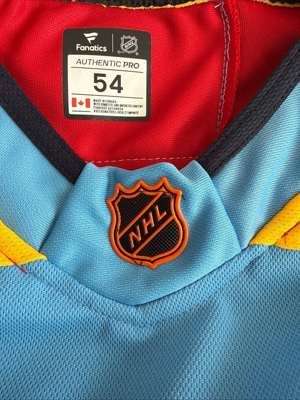 MEN’S FANATICS MATTHEW TKACHUK #19 PANTHERS REVERSE RETRO 2.0 JERSEY SZ 54 NWT - Thumbnail 4