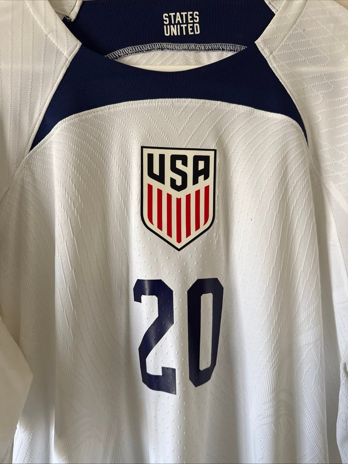 Men’s Nike ADV Folarin Balogun #20 2022 Team USA Soccer Jersey Sz XL - RARE - Thumbnail 2