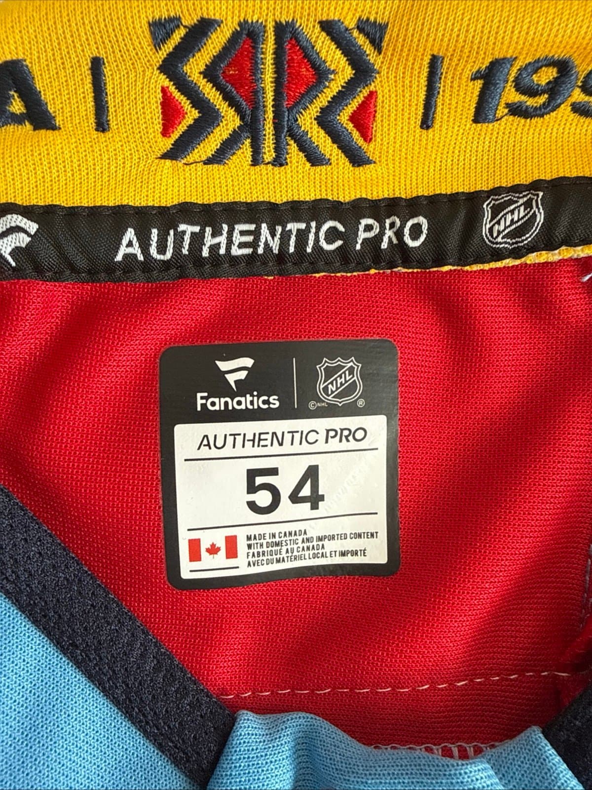 MEN’S FANATICS MATTHEW TKACHUK #19 PANTHERS REVERSE RETRO 2.0 JERSEY SZ 54 NWT - Thumbnail 3